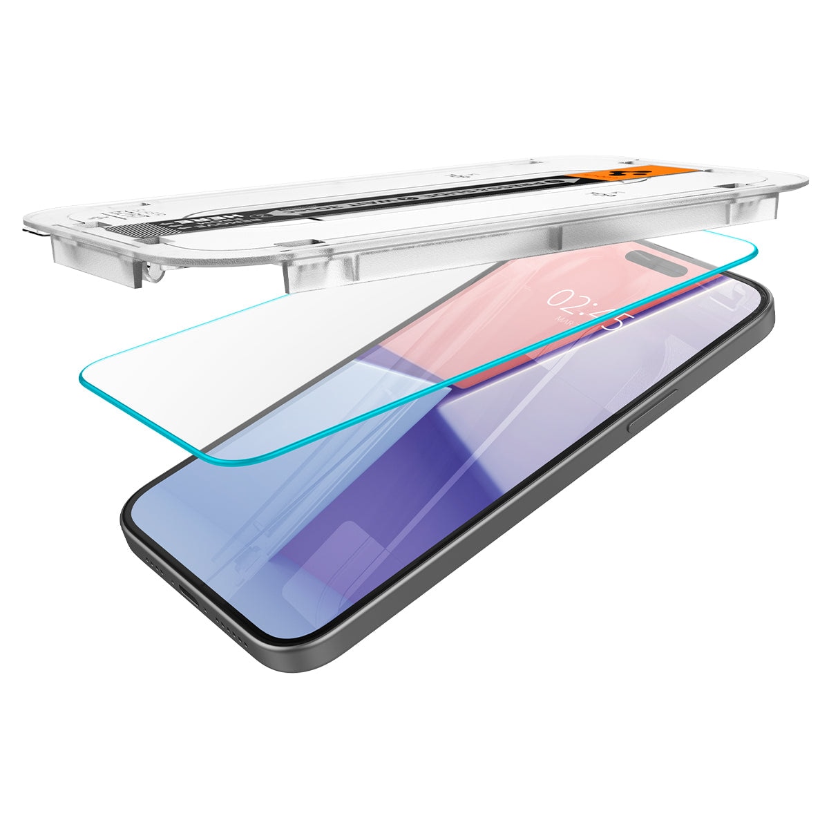 iPhone 15 Plus Skærmbeskytter med installationsramme (2-pak) GLAS.tR EZ Fit