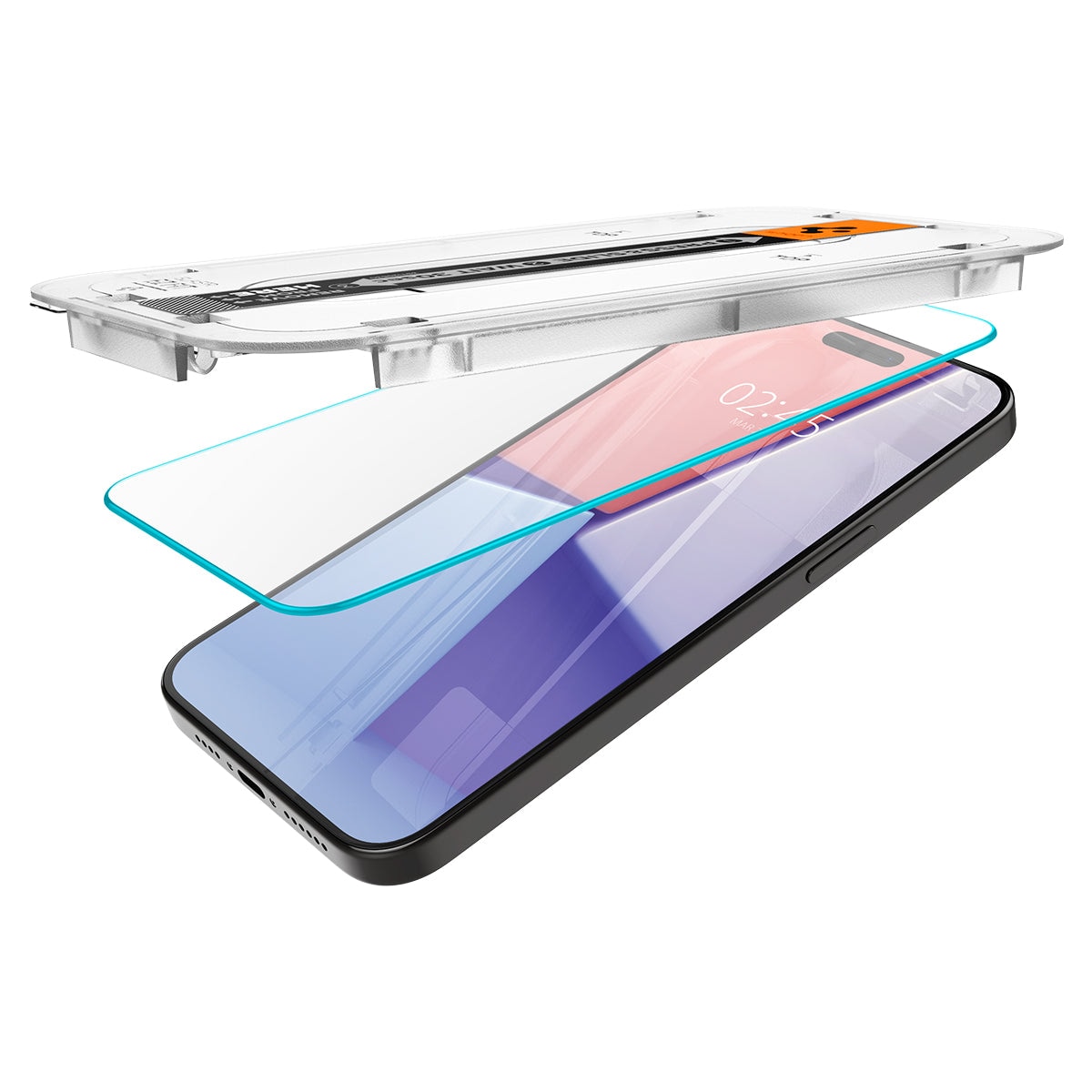 iPhone 15 Pro Skærmbeskytter med installationsramme (2-pak) GLAS.tR EZ Fit