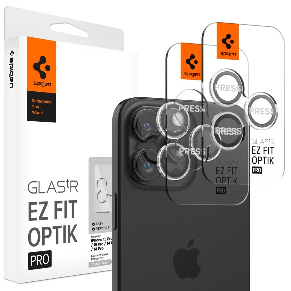 iPhone 17 Pro Max EZ Fit linsebeskytter (2-pak), Gennemsigtig