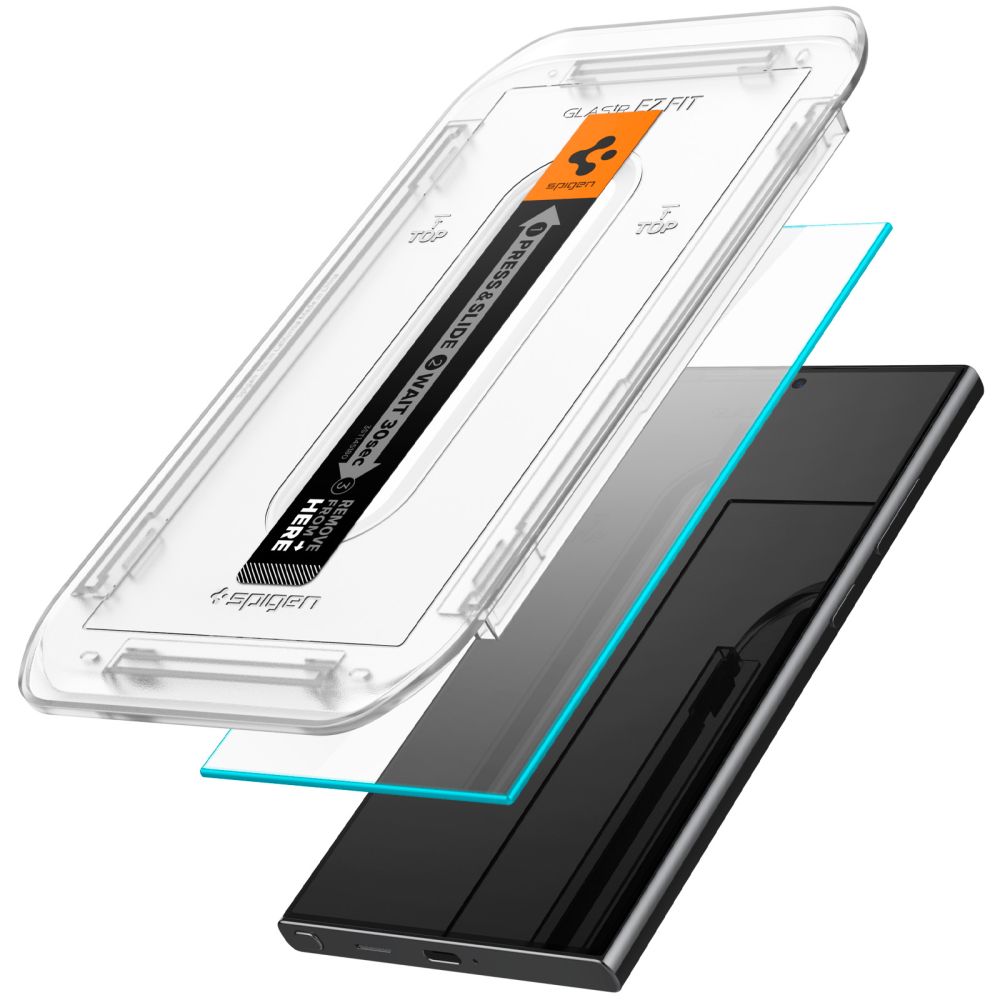 Samsung Galaxy S24 Ultra Skærmbeskytter med installationsramme (2-pak) GLAS.tR EZ Fit