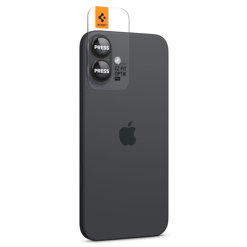 iPhone 16 EZ Fit linsebeskytter (2-pak), Sort