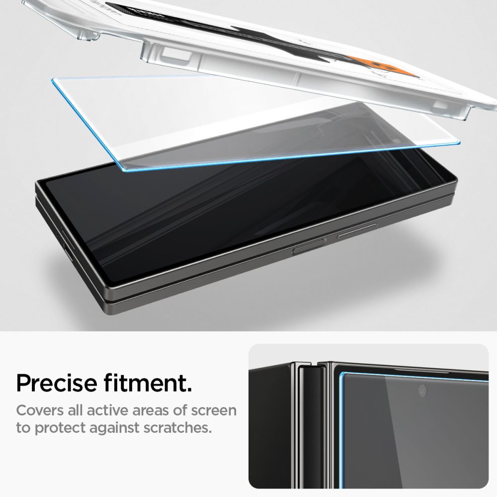 Samsung Galaxy Z Fold 6 Ydre skærmbeskytter med installationsramme (2-pak) GLAS.tR EZ Fit