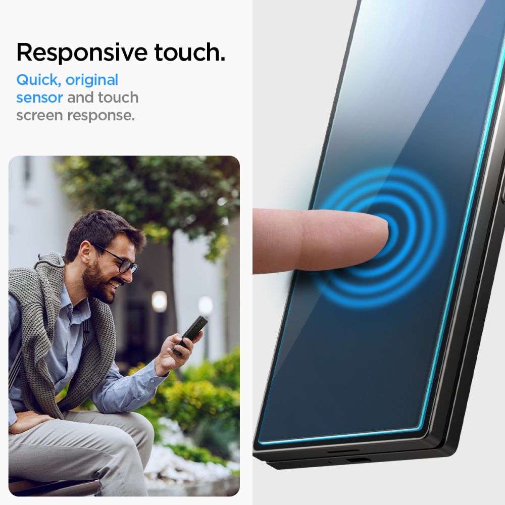 Samsung Galaxy Z Fold 6 Ydre skærmbeskytter med installationsramme (2-pak) GLAS.tR EZ Fit