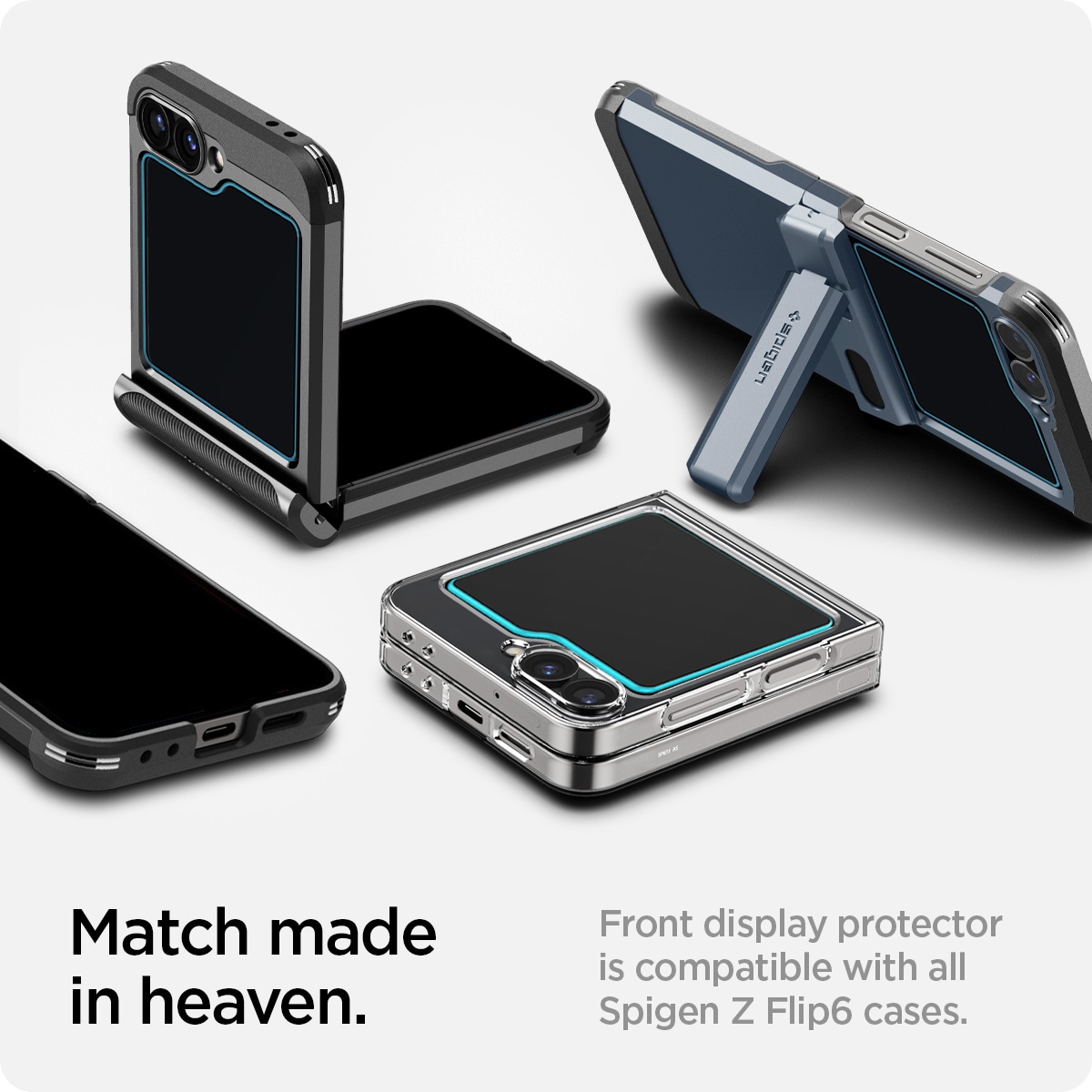 Samsung Galaxy Z Flip 6 Ydre skærmbeskytter med installationsramme (2-pak) GLAS.tR EZ Fit