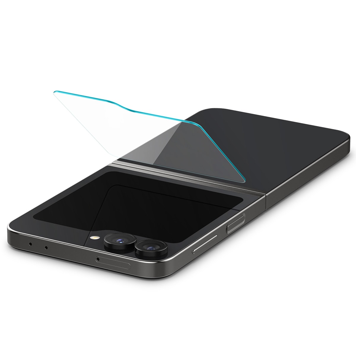 Samsung Galaxy Z Flip 6 Ydre skærmbeskytter med installationsramme (2-pak) GLAS.tR EZ Fit