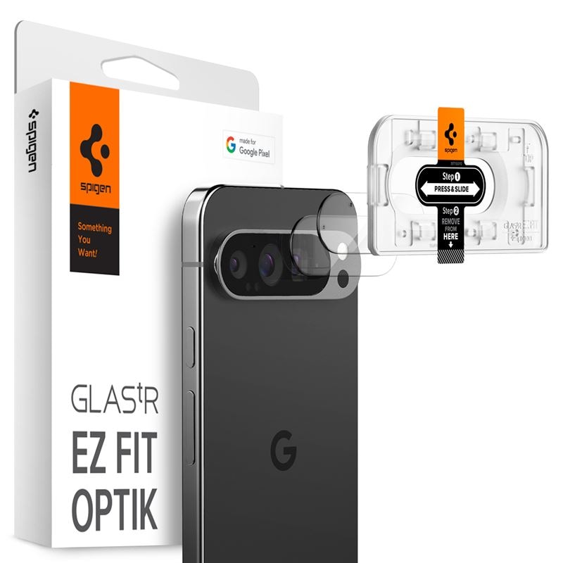 Google Pixel 9 Pro EZ Fit linsebeskytter (2-pak), Gennemsigtig