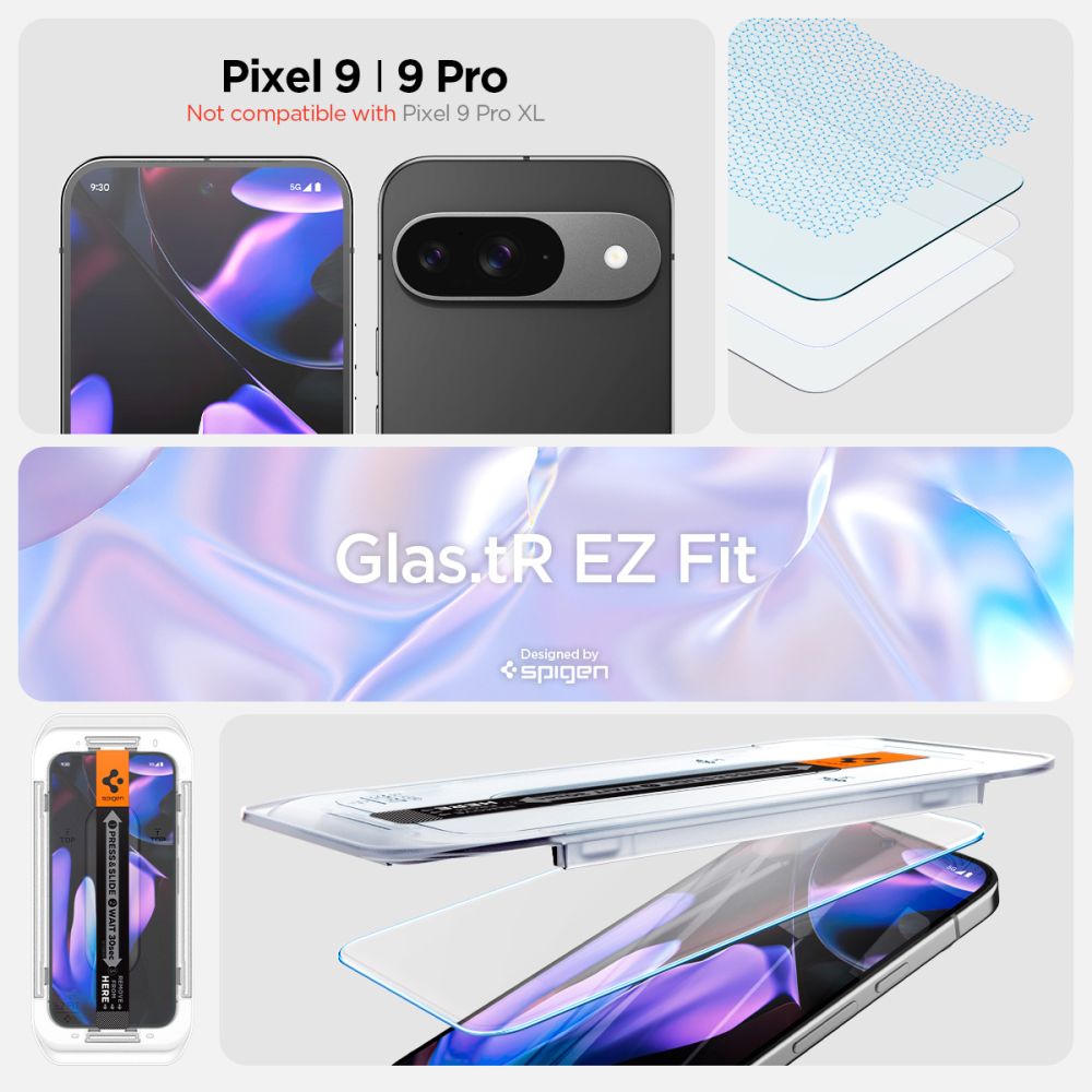 Google Pixel 10 Pro Skærmbeskytter med installationsramme (2-pak) GLAS.tR EZ Fit