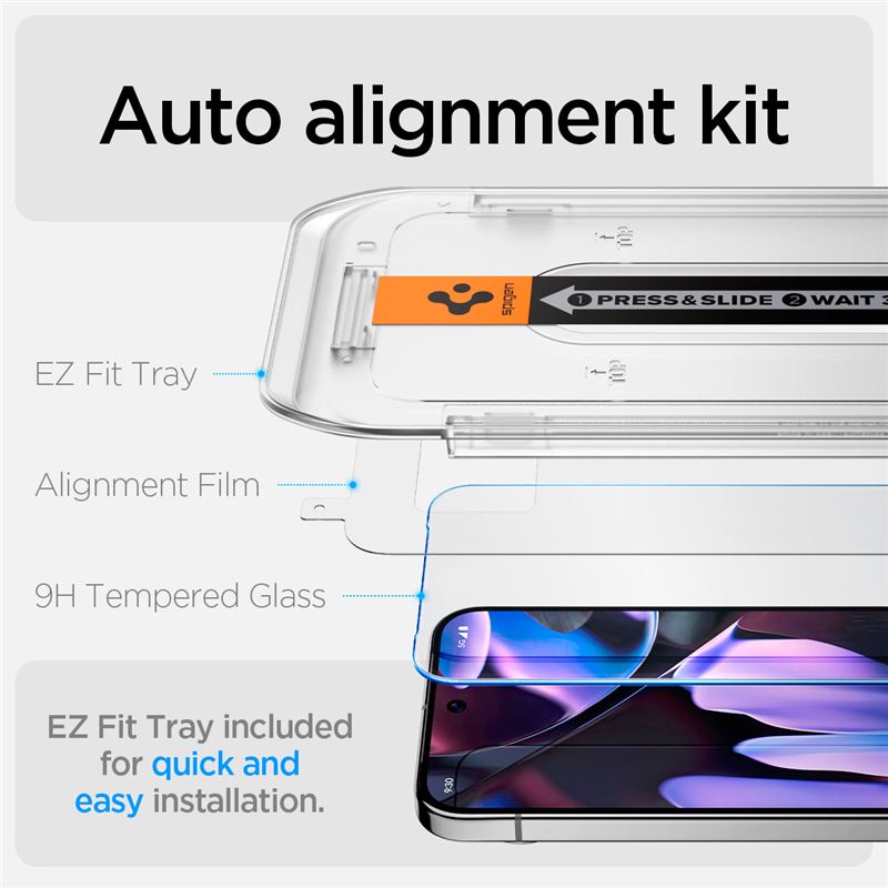 Google Pixel 10 Pro XL Skærmbeskytter med installationsramme (2-pak) GLAS.tR EZ Fit