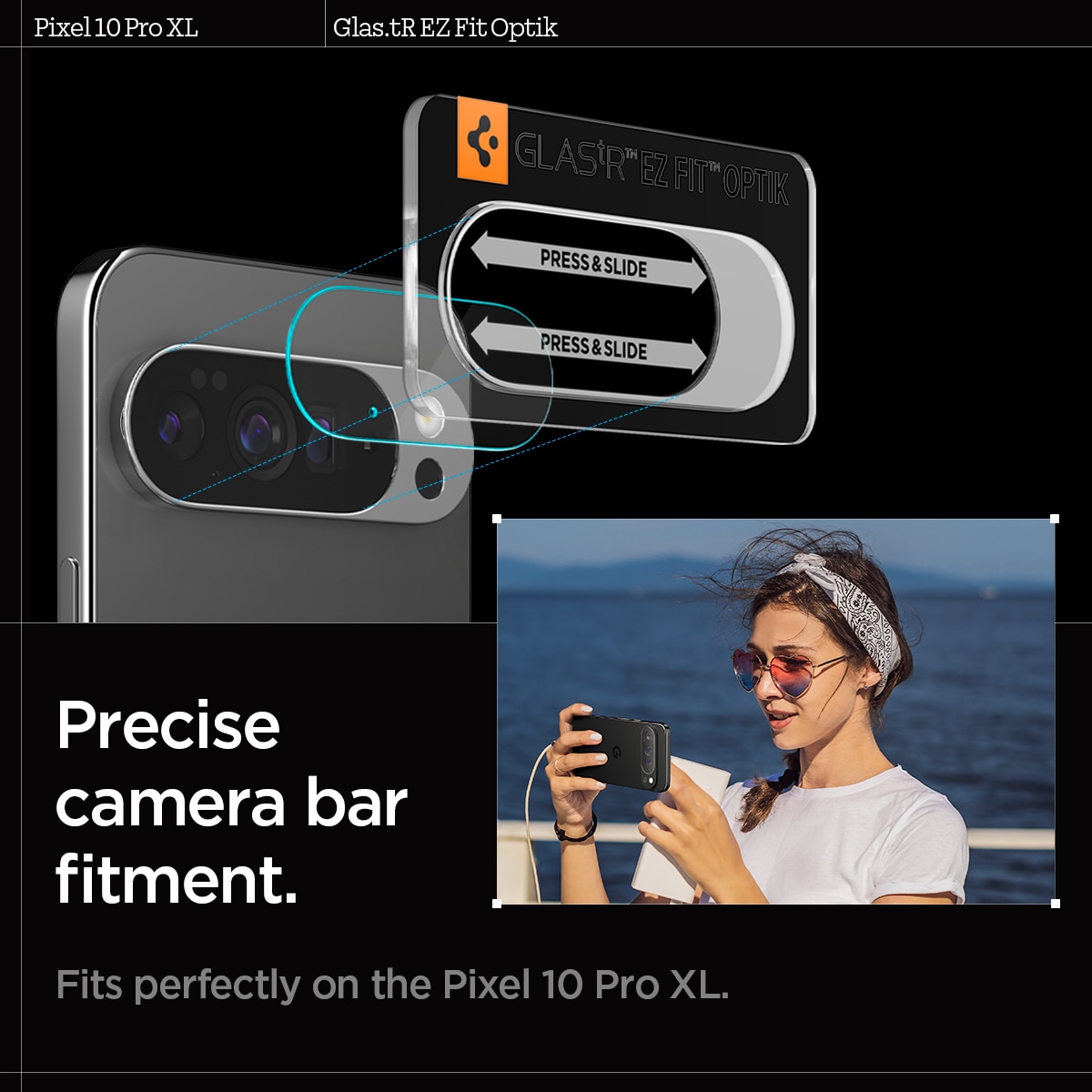 Google Pixel 10 Pro XL EZ Fit linsebeskytter (2-pak), Gennemsigtig
