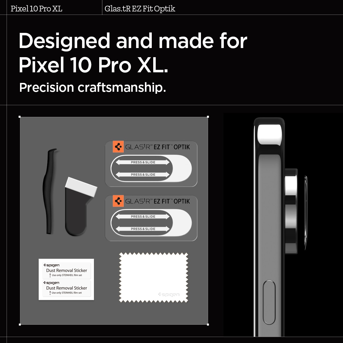 Google Pixel 10 Pro XL EZ Fit linsebeskytter (2-pak), Gennemsigtig