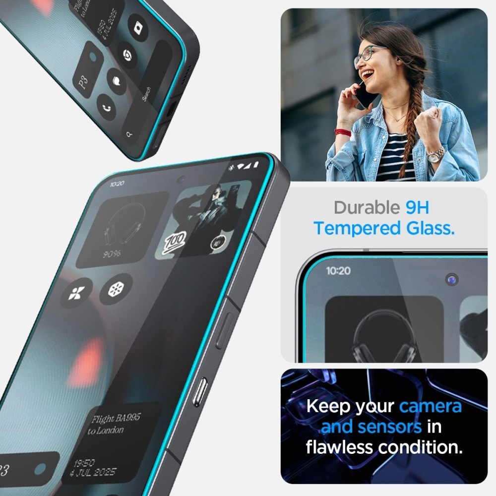 Nothing Phone 3 Skærmbeskytter med installationsramme (2-pak) GLAS.tR EZ Fit