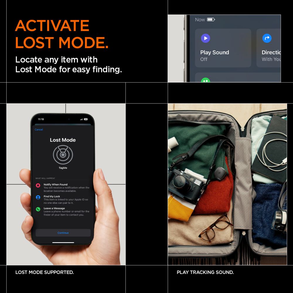 Bluetooth Tracker TagMe, Sort