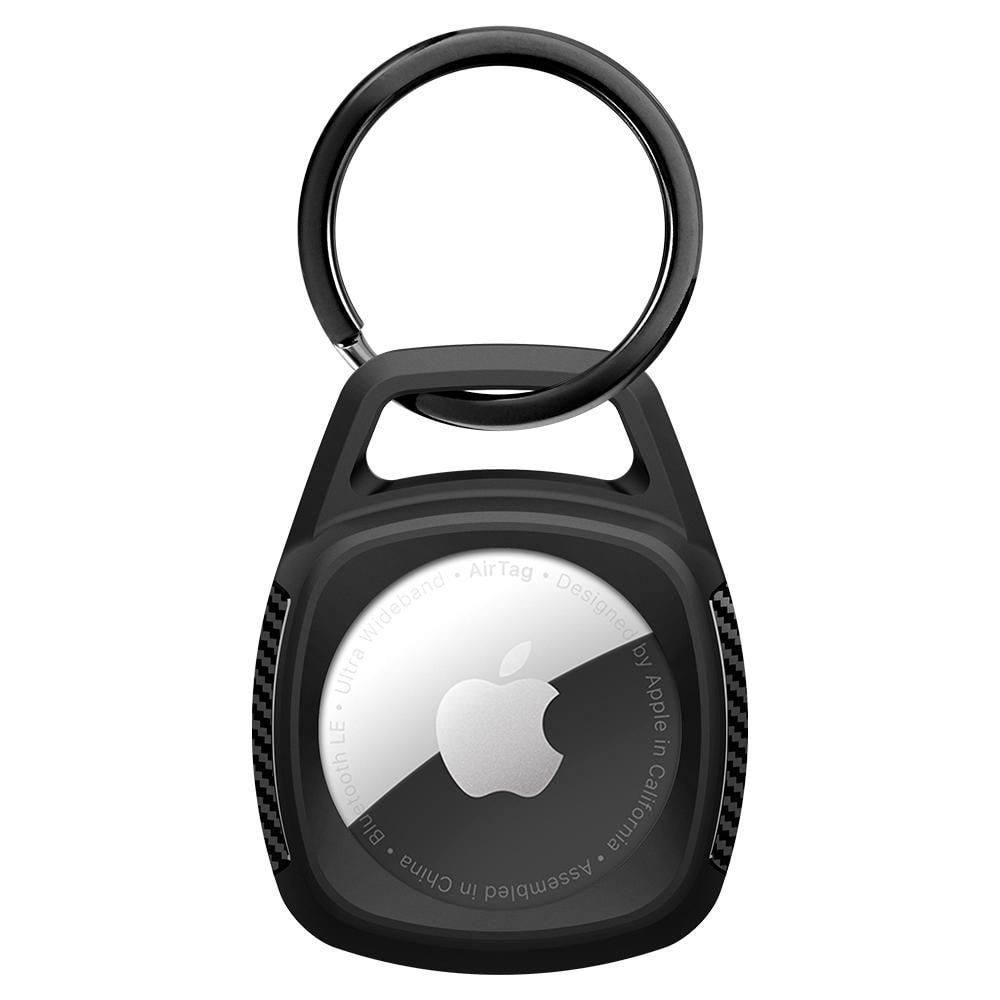 Apple AirTag Cover med karabinhage Rugged Armor, Sort