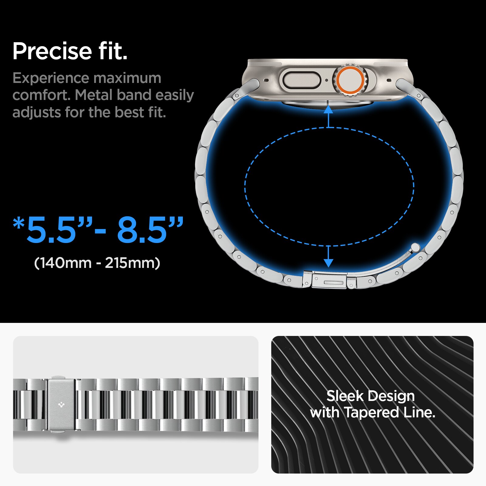Apple Watch Ultra 49mm 2nd Gen Metalarmbånd Modern Fit 316L, Sølv