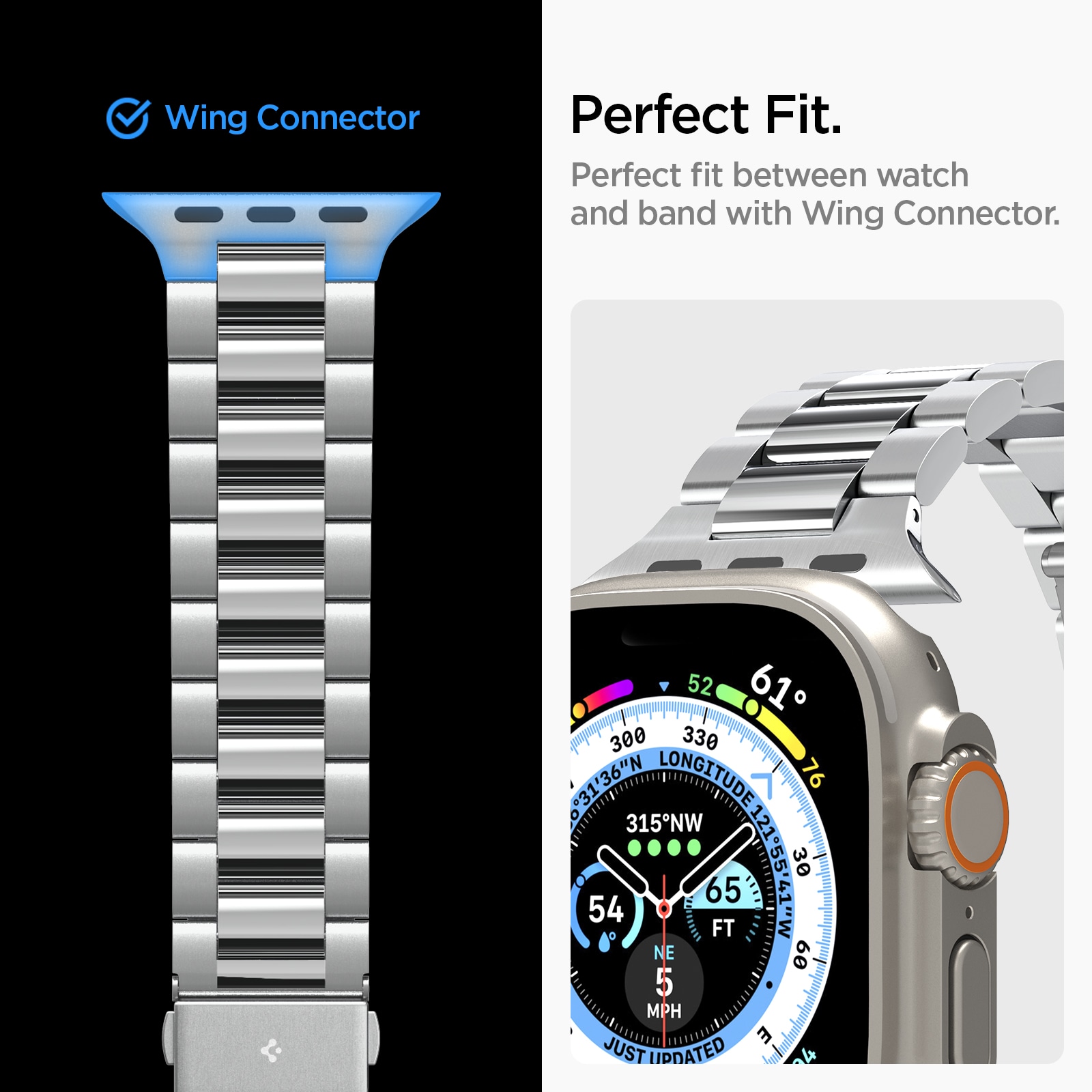 Apple Watch Ultra 49mm 2nd Gen Metalarmbånd Modern Fit 316L, Sølv