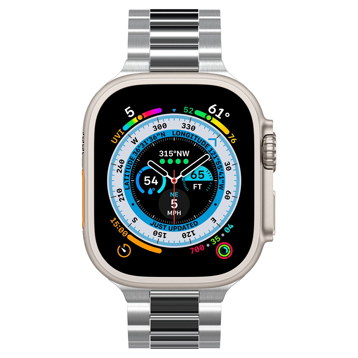 Apple Watch Ultra 49mm 2nd Gen Metalarmbånd Modern Fit 316L, Sølv