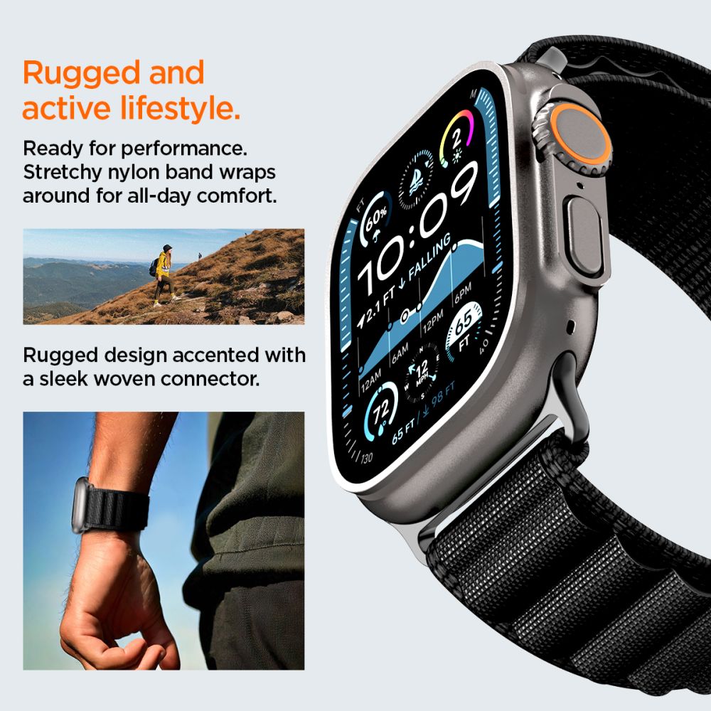 Apple Watch Ultra 49mm 3rd Gen WBF1 armbånd, Sort