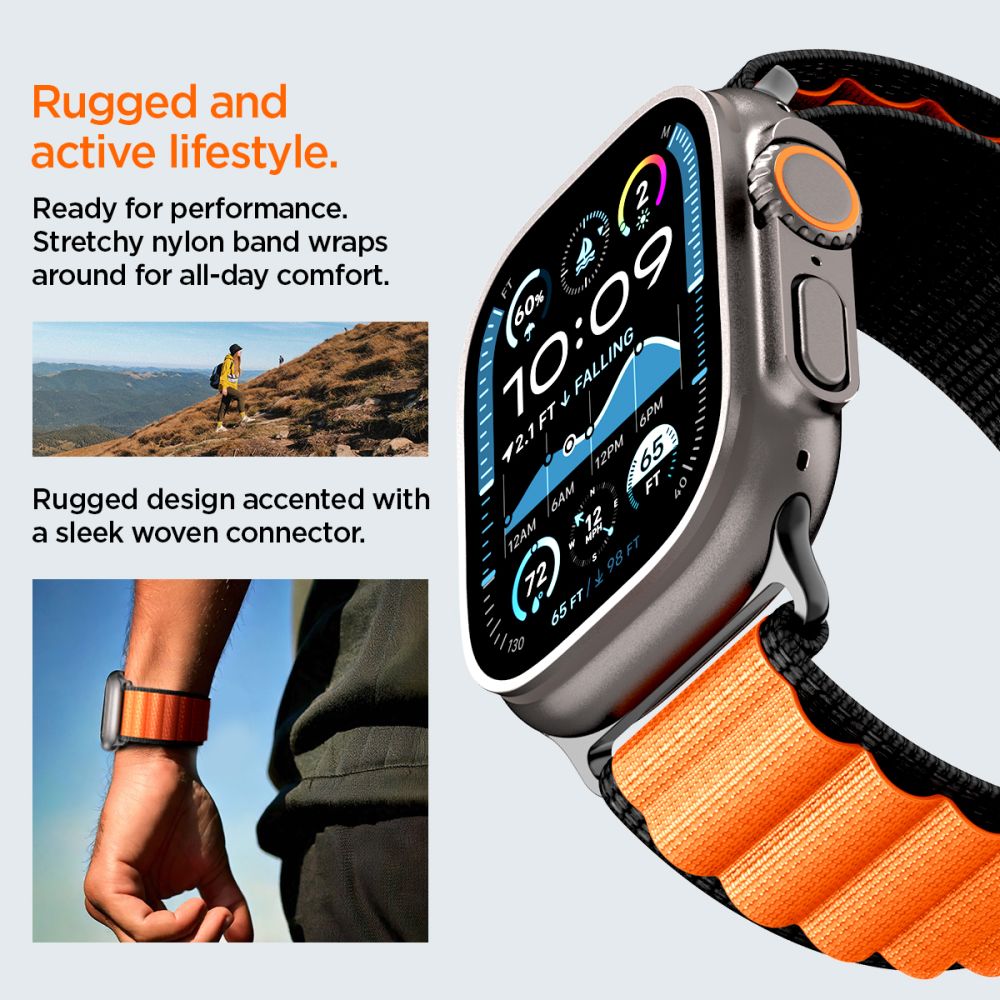 Apple Watch SE 3 44mm WBF1 armbånd, Orange