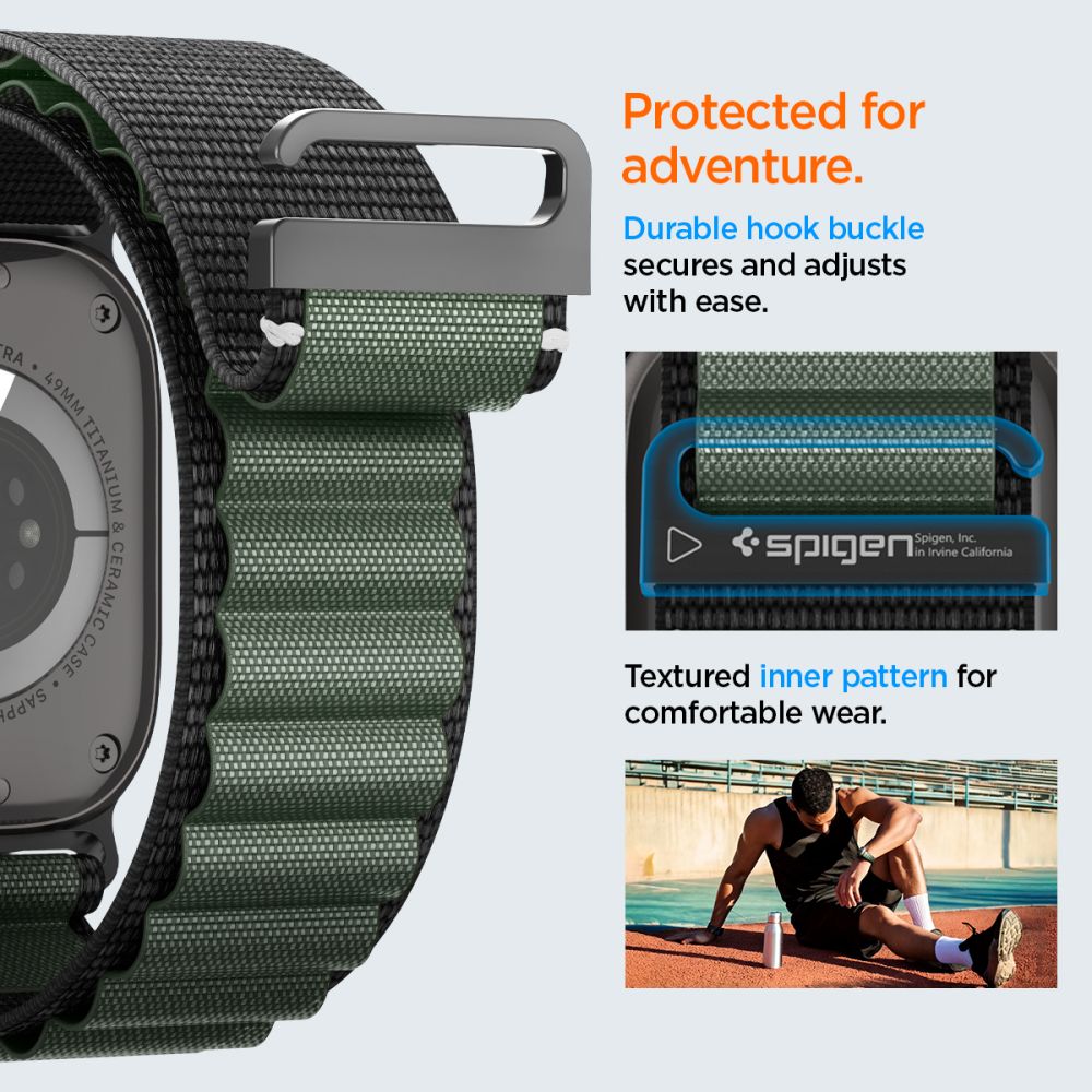 Apple Watch Series 9 45mm WBF1 armbånd, Grøn