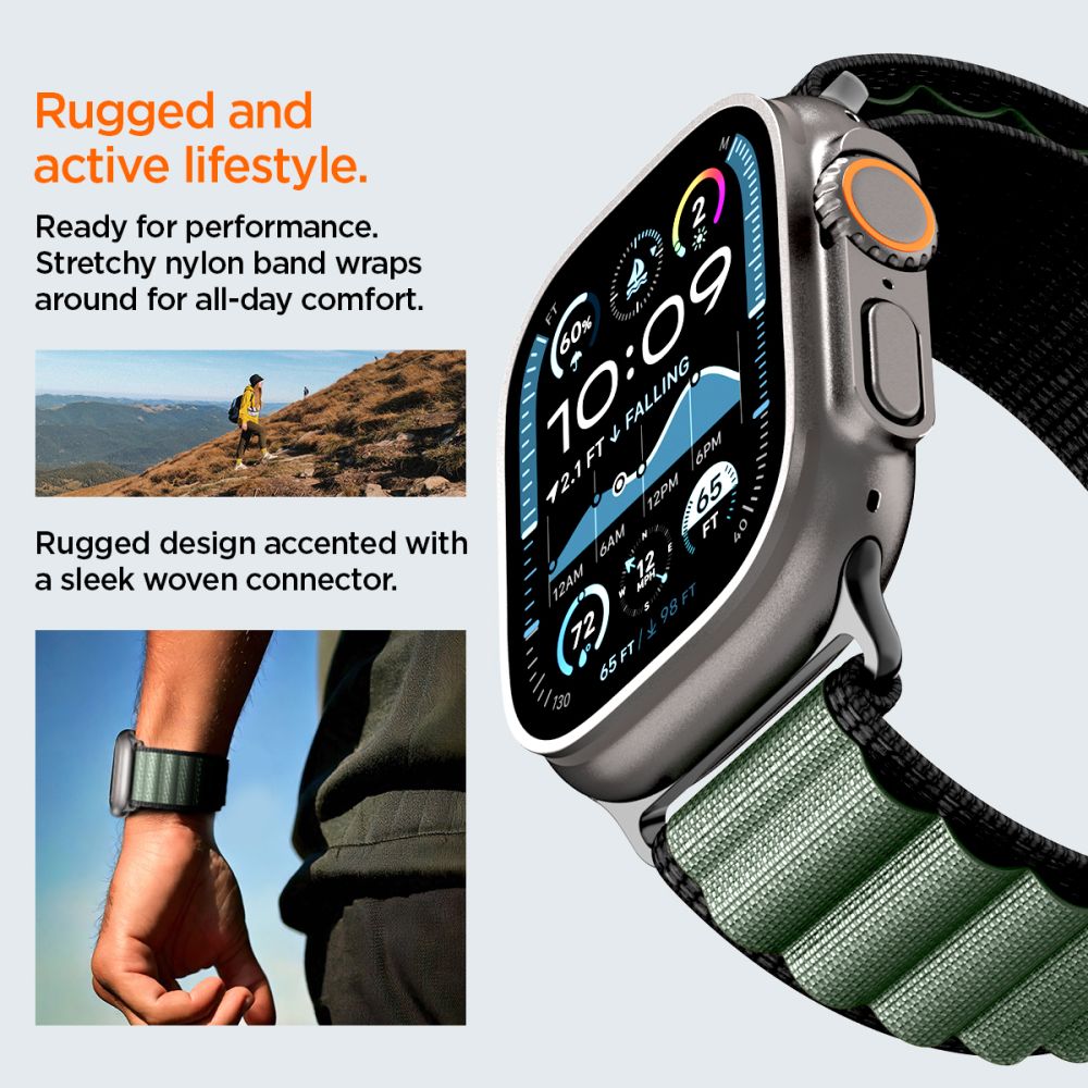 Apple Watch Series 9 45mm WBF1 armbånd, Grøn
