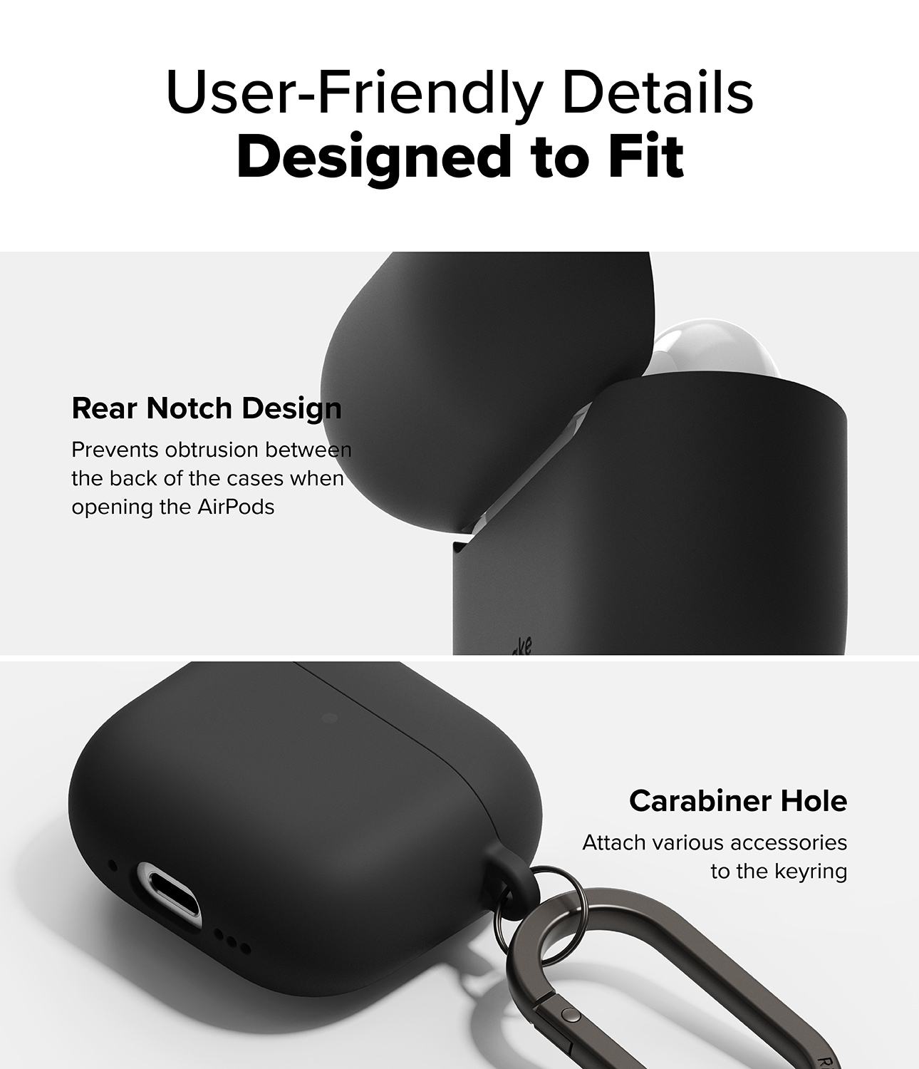 Apple AirPods 4 Silikonecover, Black