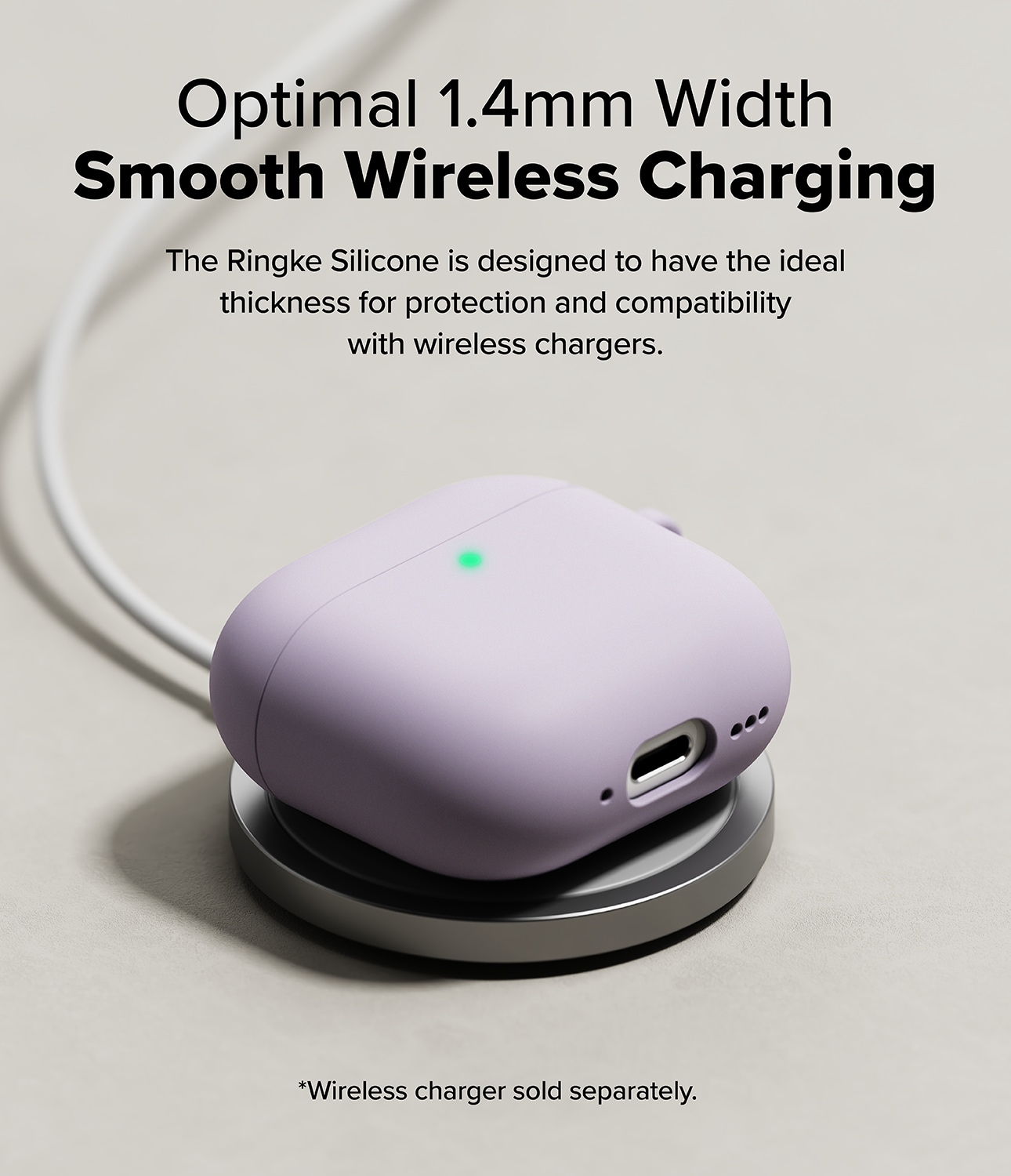 Apple AirPods 4 Silikonecover, Light Purple