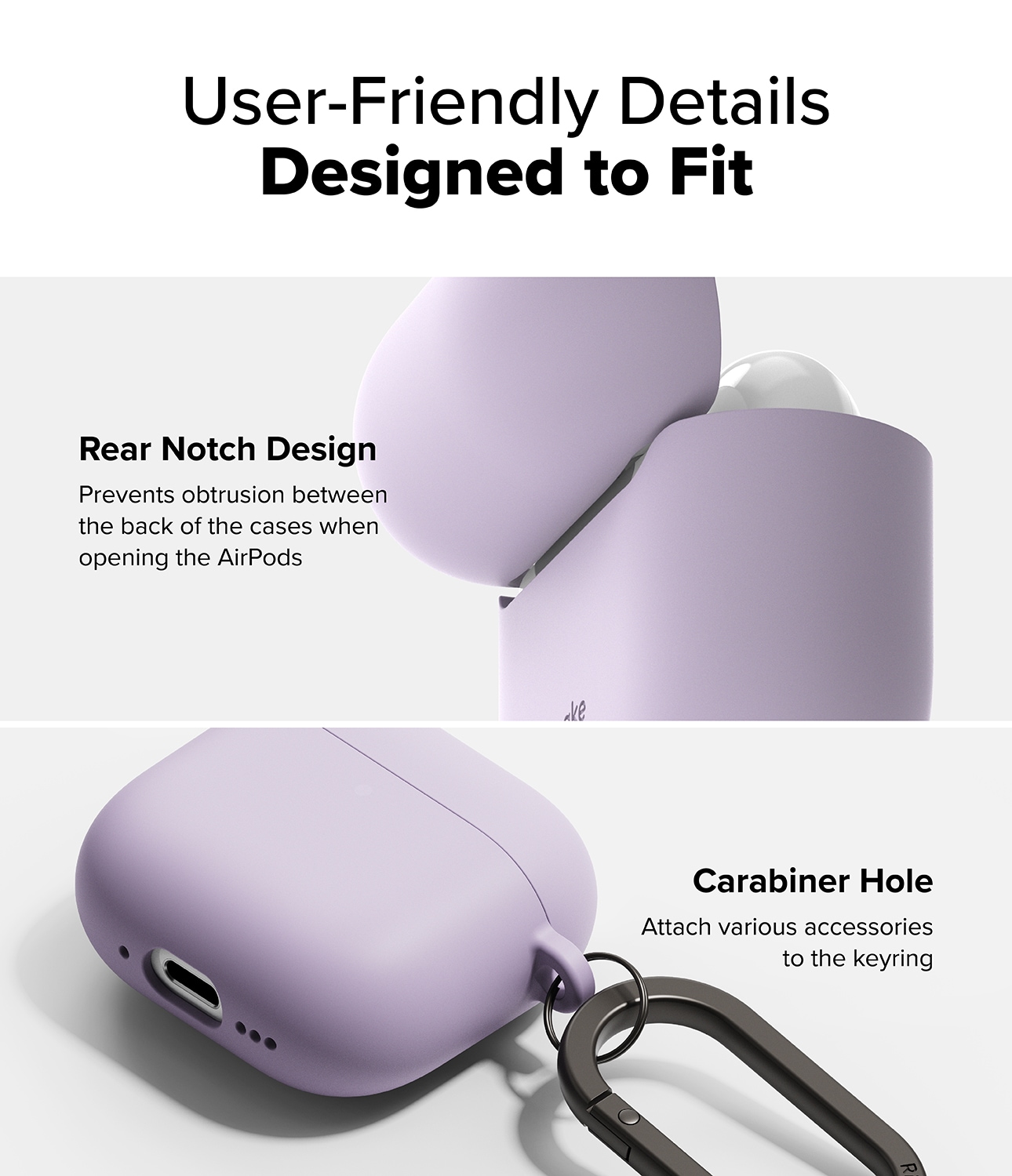 Apple AirPods 4 Silikonecover, Light Purple