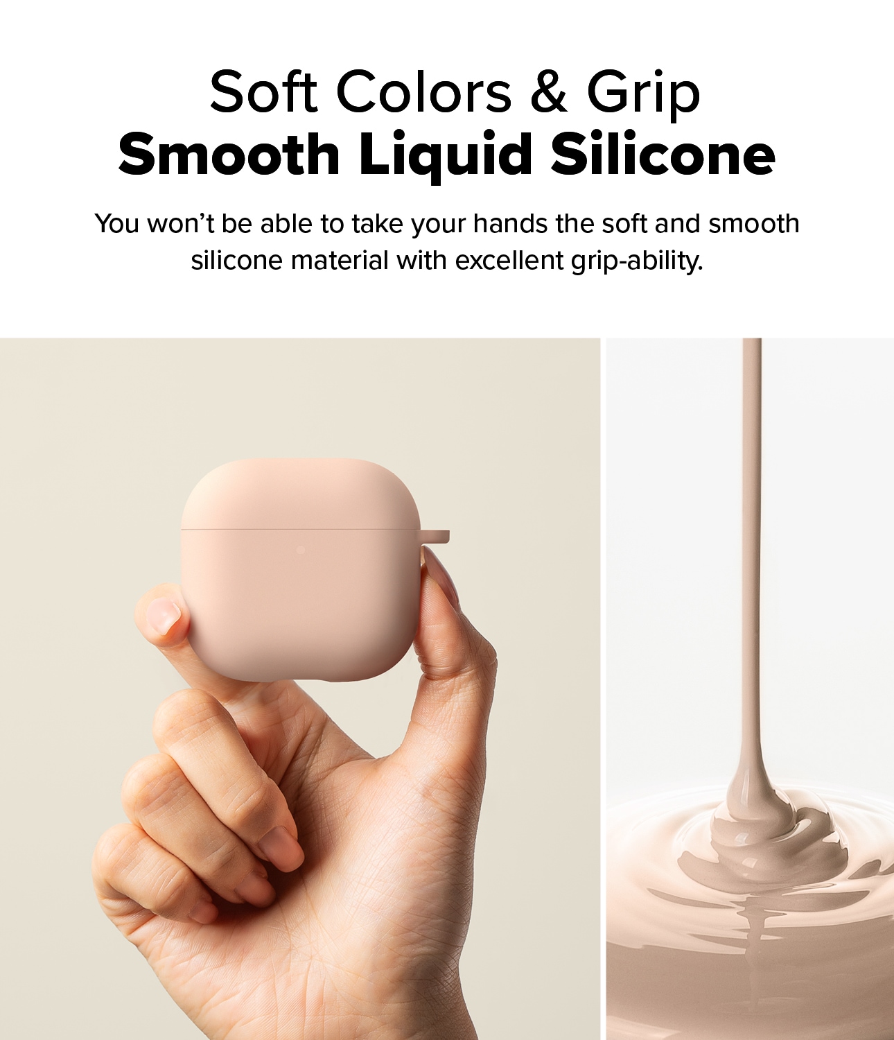 Apple AirPods 4 Silikonecover, Pink Sand