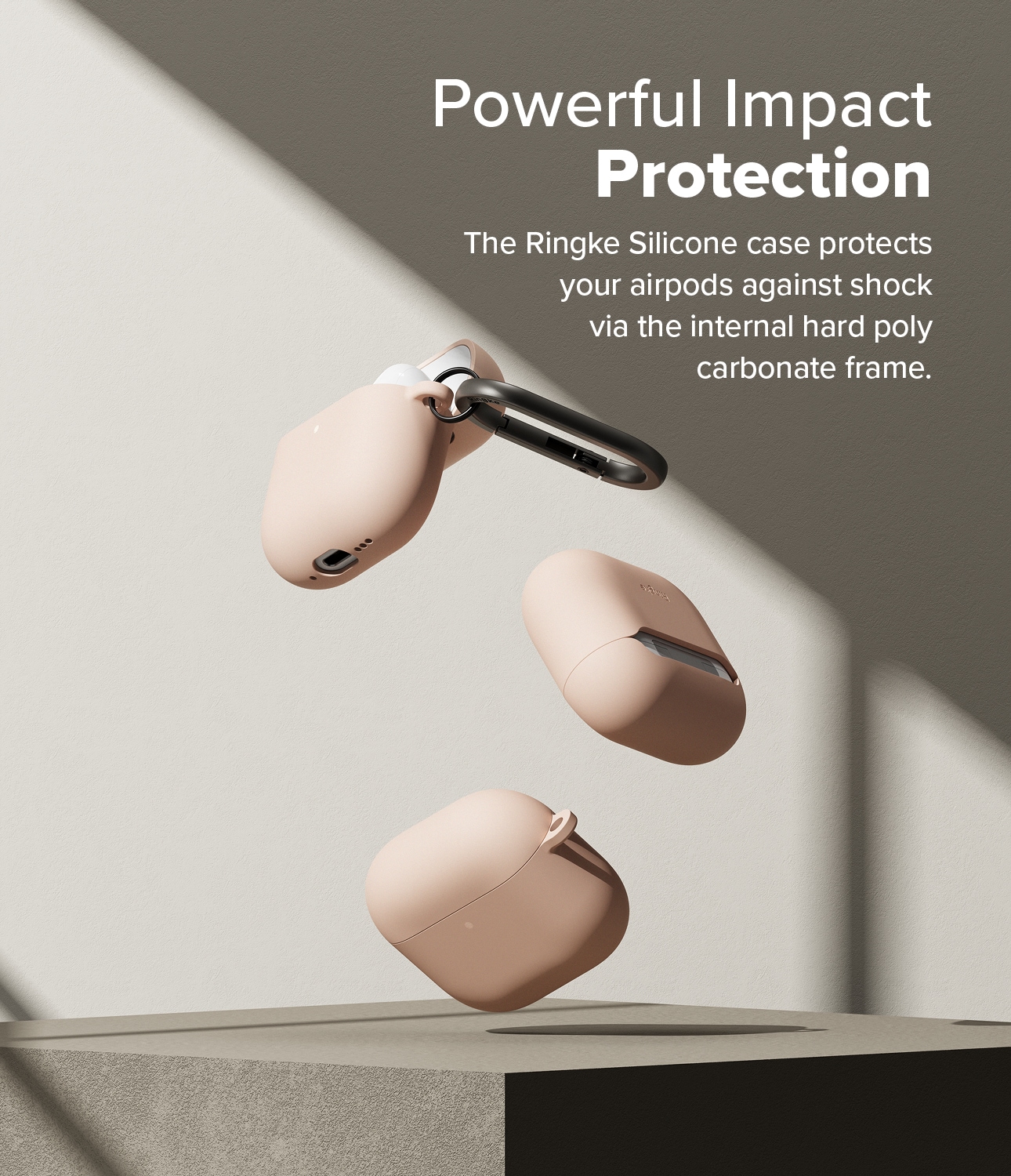 Apple AirPods 4 Silikonecover, Pink Sand