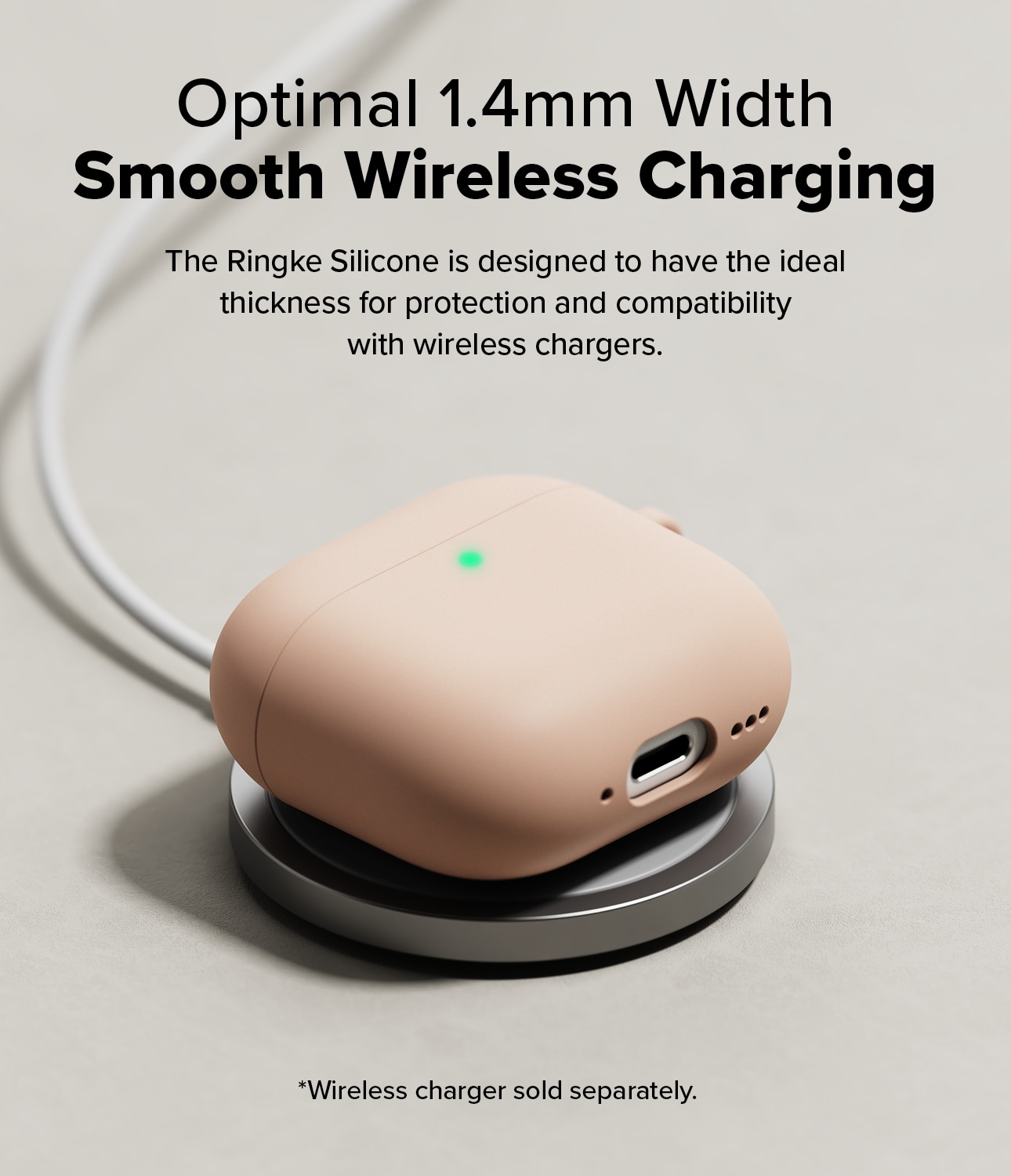 Apple AirPods 4 Silikonecover, Pink Sand