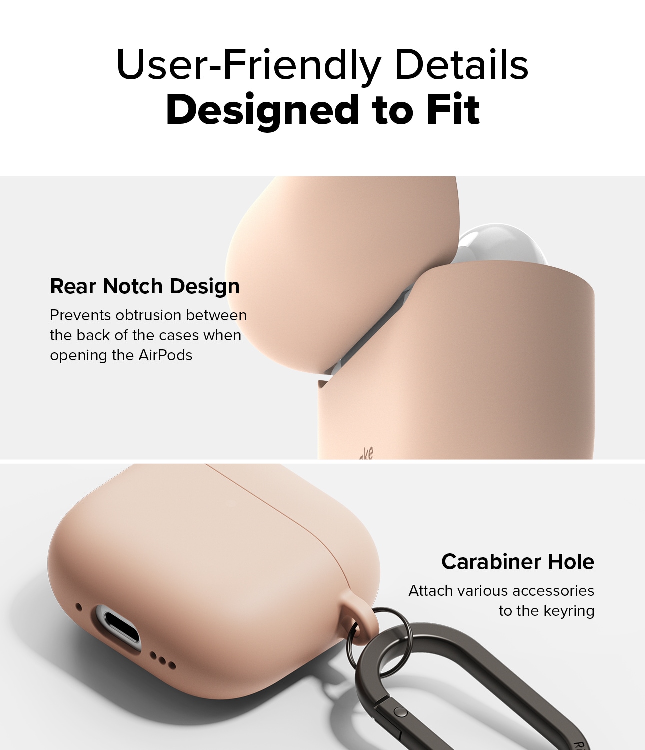 Apple AirPods 4 Silikonecover, Pink Sand