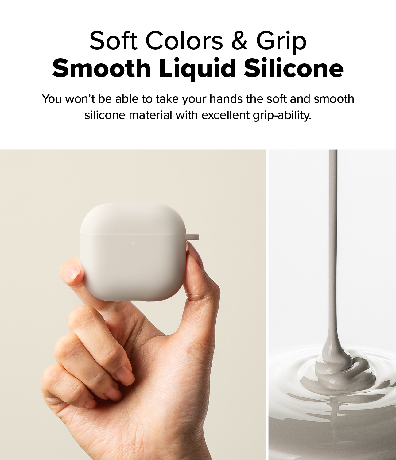 Apple AirPods 4 Silikonecover, Stone