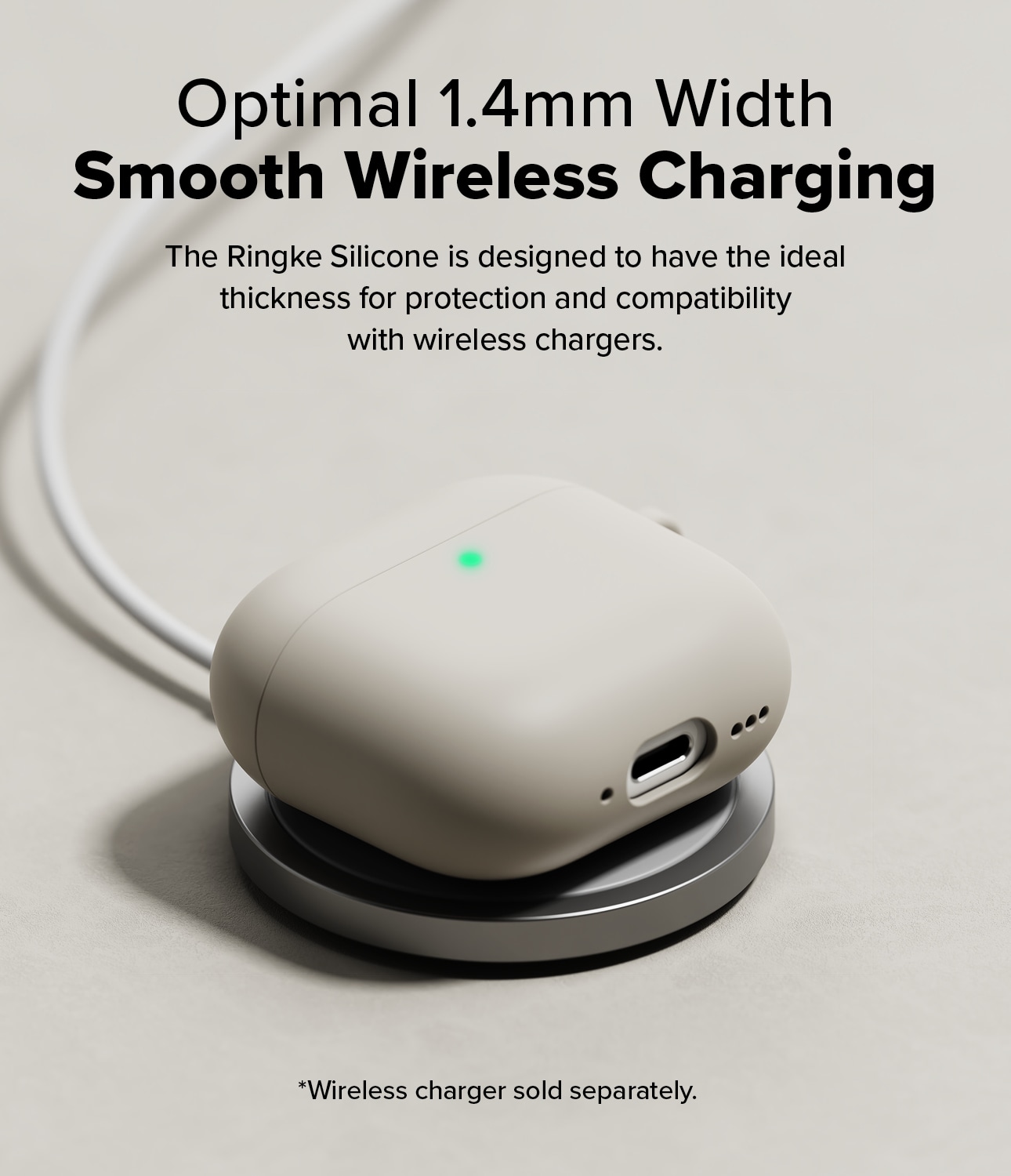 Apple AirPods 4 Silikonecover, Stone