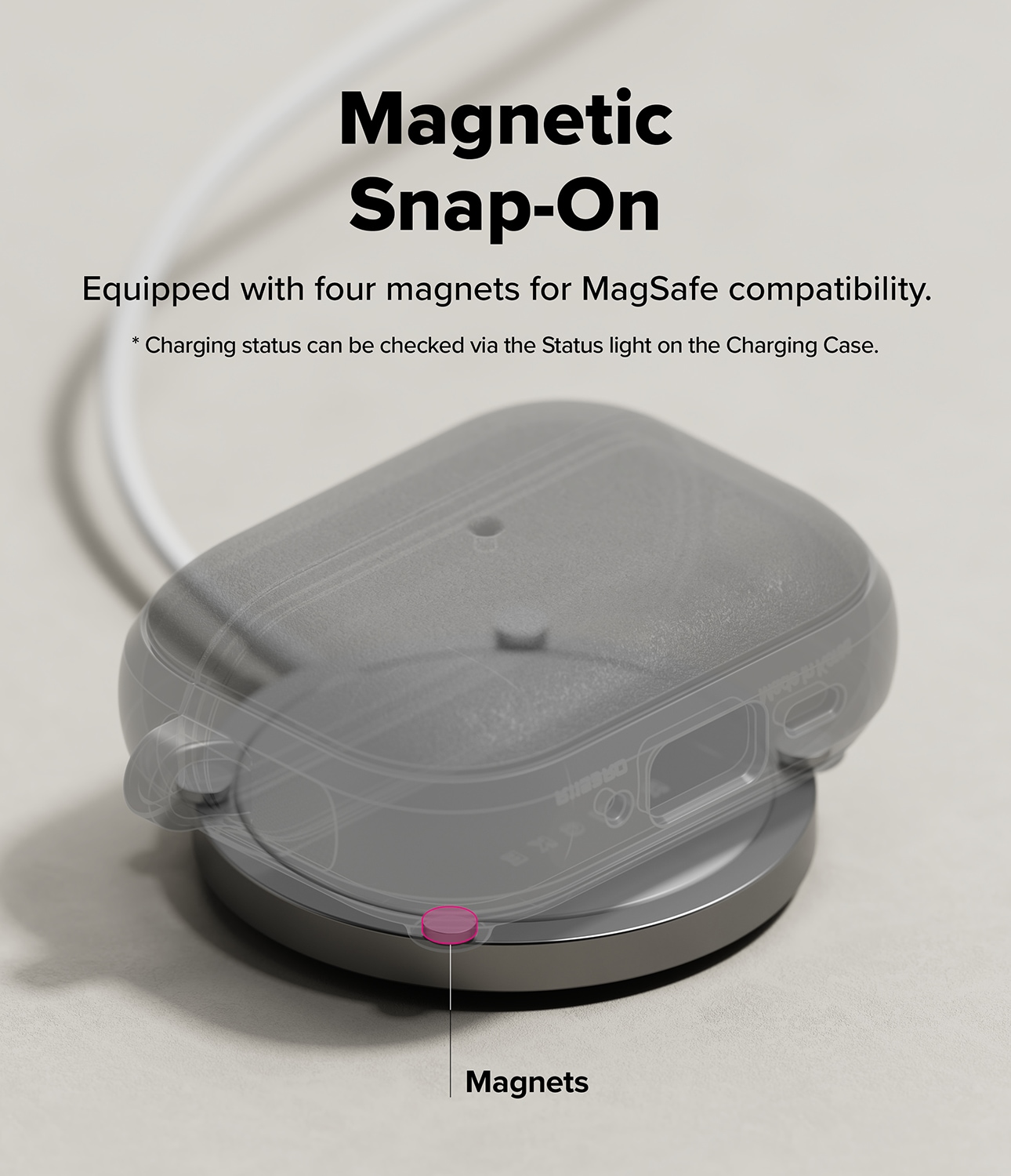 Apple AirPods Pro 3 Onyx MagSafe cover, Sort