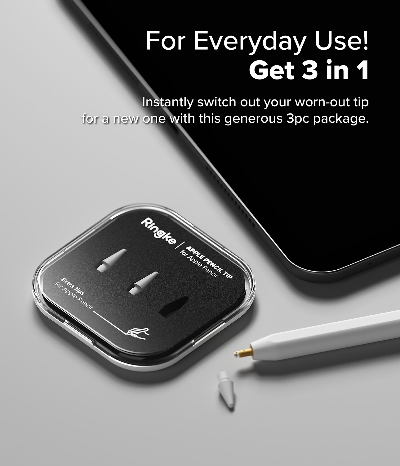 Apple Pencil Spids Tip 2B (3-pak), Hvid