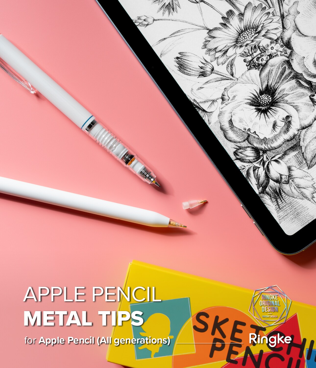 Apple Pencil Spids Metal Tip (3-pak), Hvid