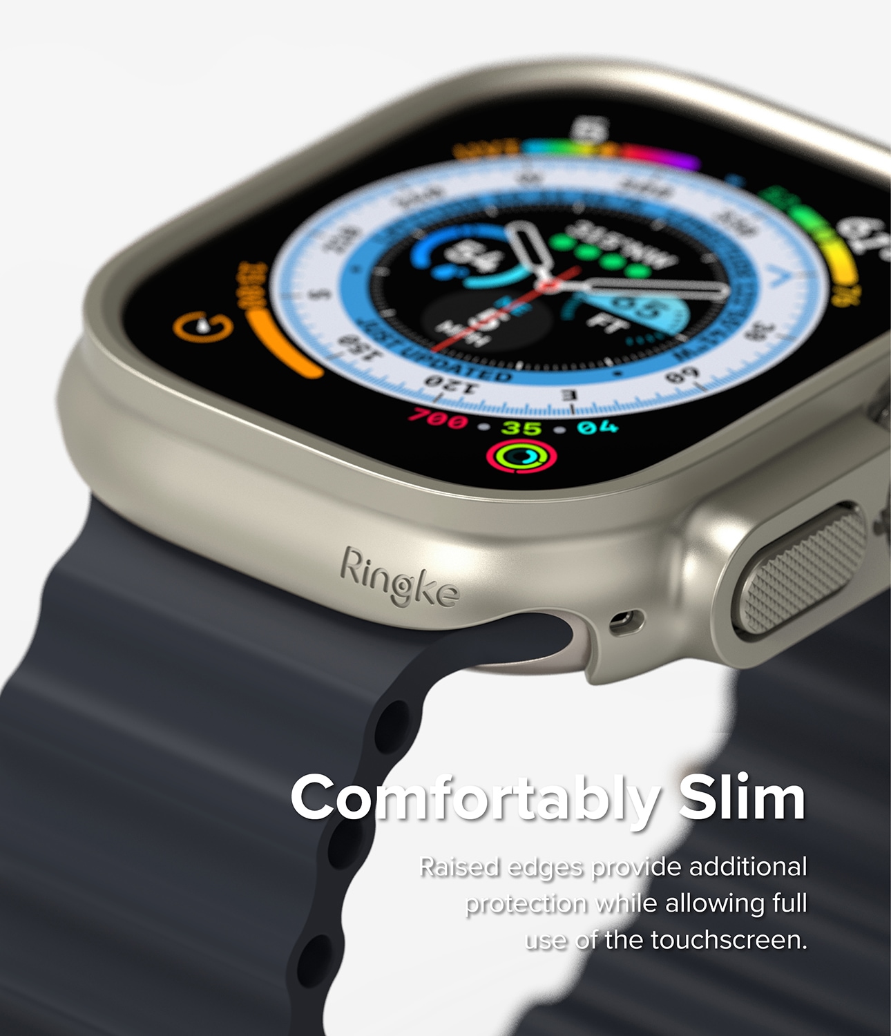 Apple Watch Ultra 49mm 3rd Gen Tyndt cover (2-pak), Titanium Gray/Clear