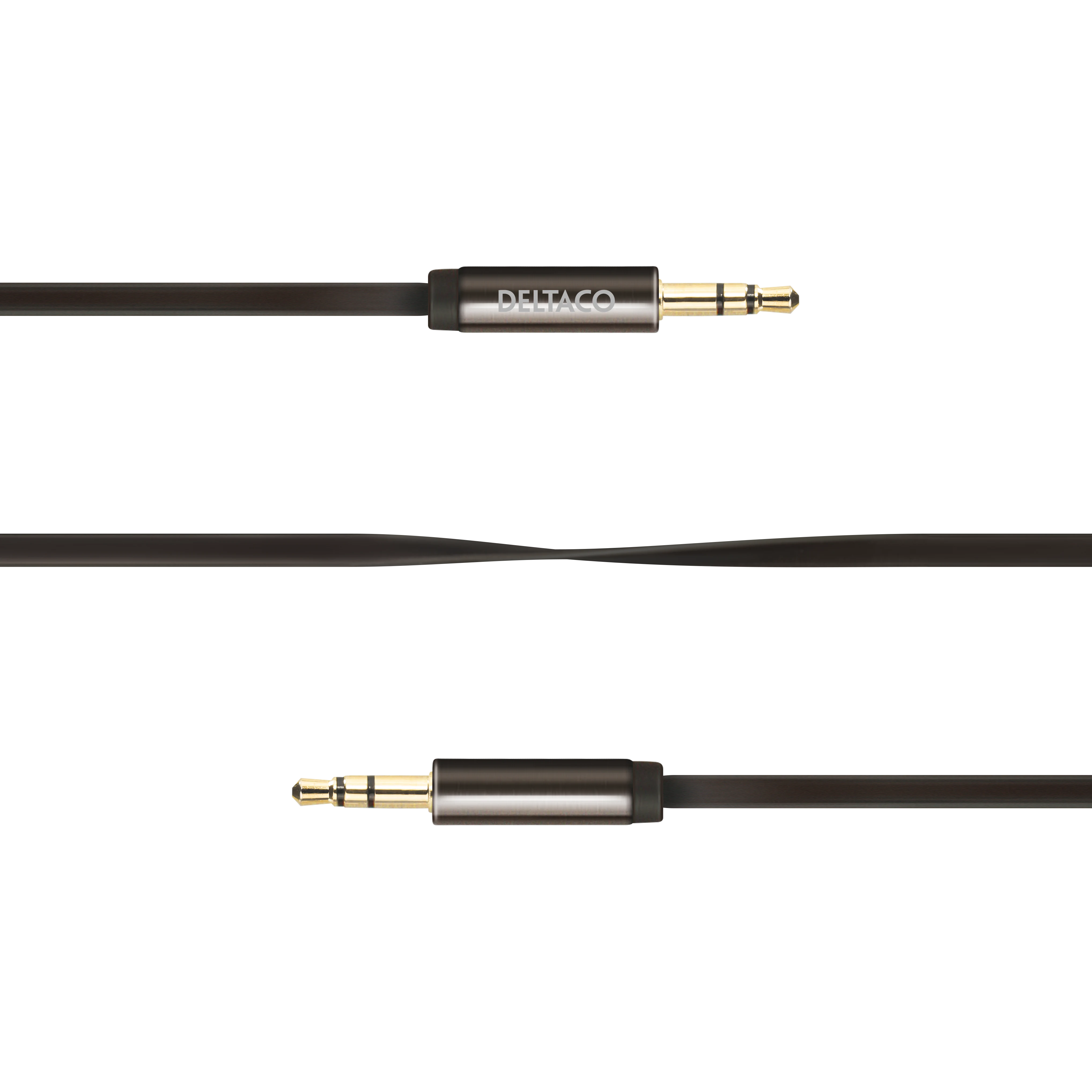 Lydkabel 3.5mm 1m, Sort
