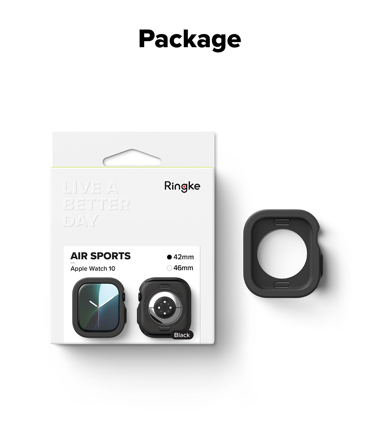 Apple Watch Series 10 42mm Air Sports cover, Black