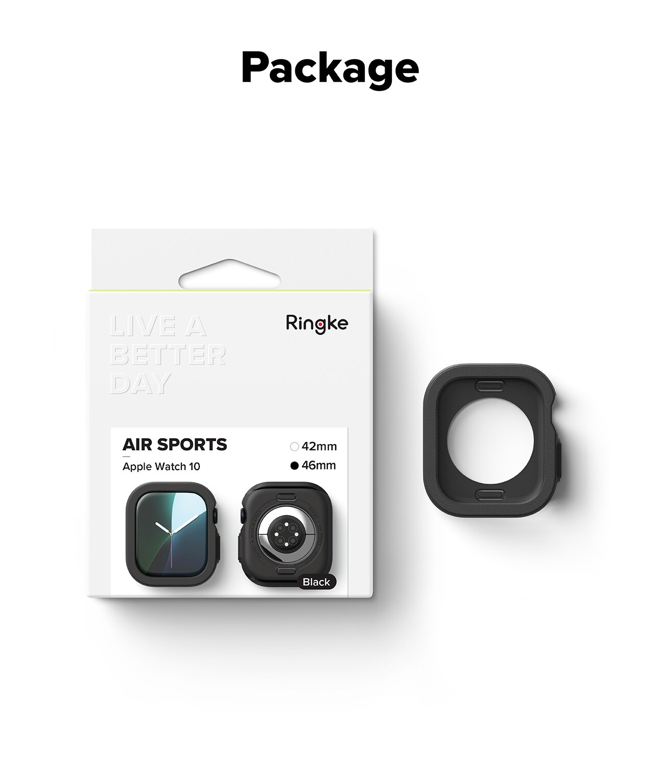 Apple Watch Series 10 46mm Air Sports cover, Black