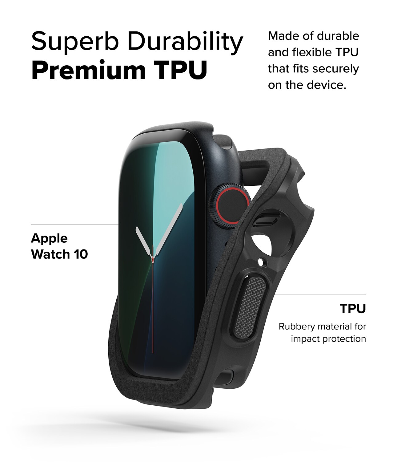 Apple Watch Series 10 46mm Air Sports cover, Black