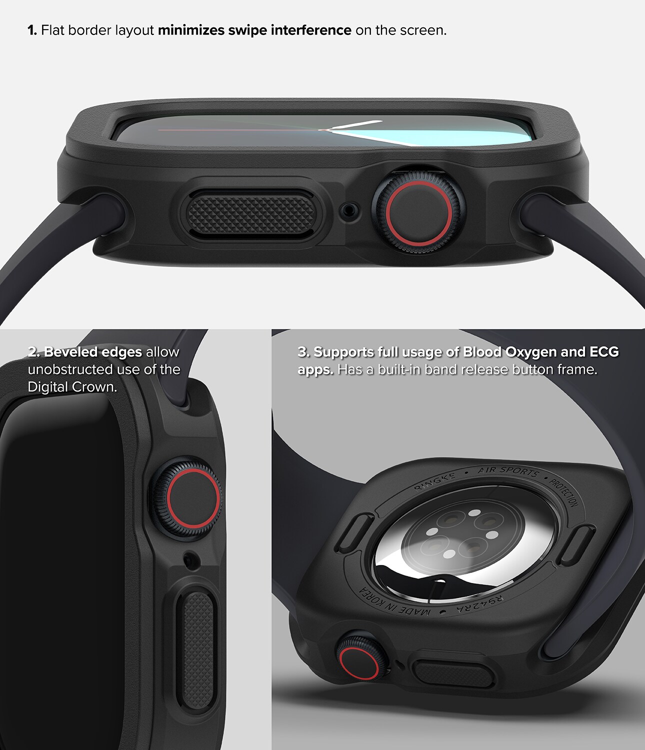 Apple Watch Series 10 46mm Air Sports cover, Black