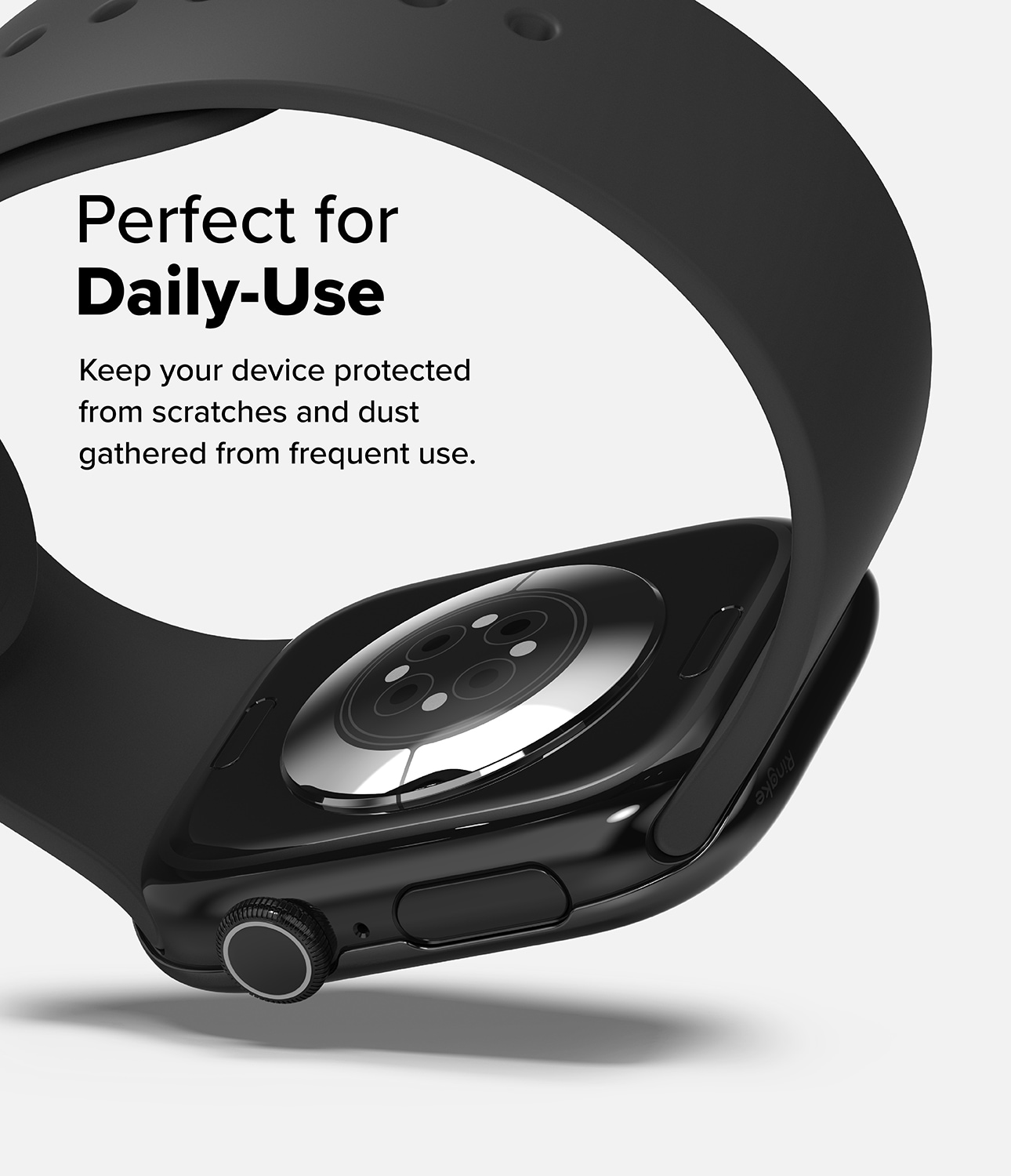 Apple Watch Series 11 42mm Beskyttelsesring - Bezel Styling Sort