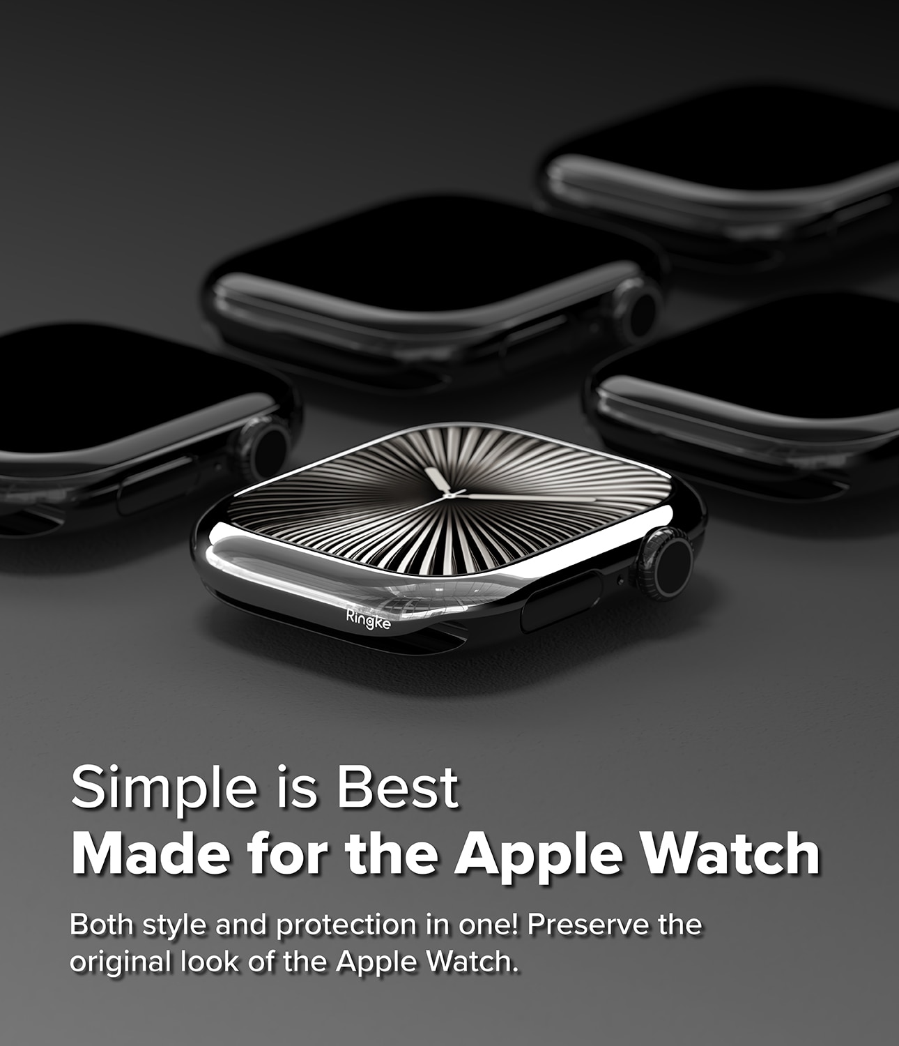 Apple Watch Series 10 46mm Beskyttelsesring - Bezel Styling Sølv