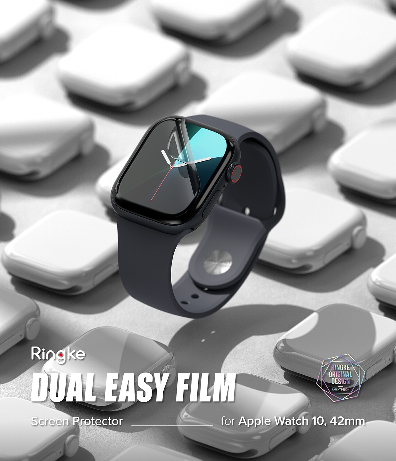 Apple Watch Series 10 42mm Skærmbeskytter beskyttelsesfilm - Dual Easy (3-pak)
