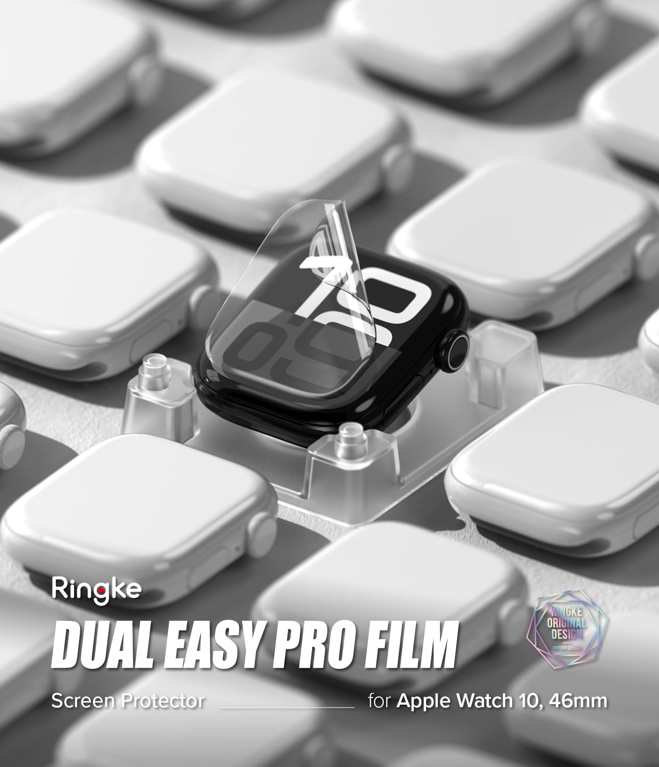 Apple Watch Series 11 46mm Skærmbeskyttelse - beskyttelsesfilm Dual Easy Pro (2-pack)