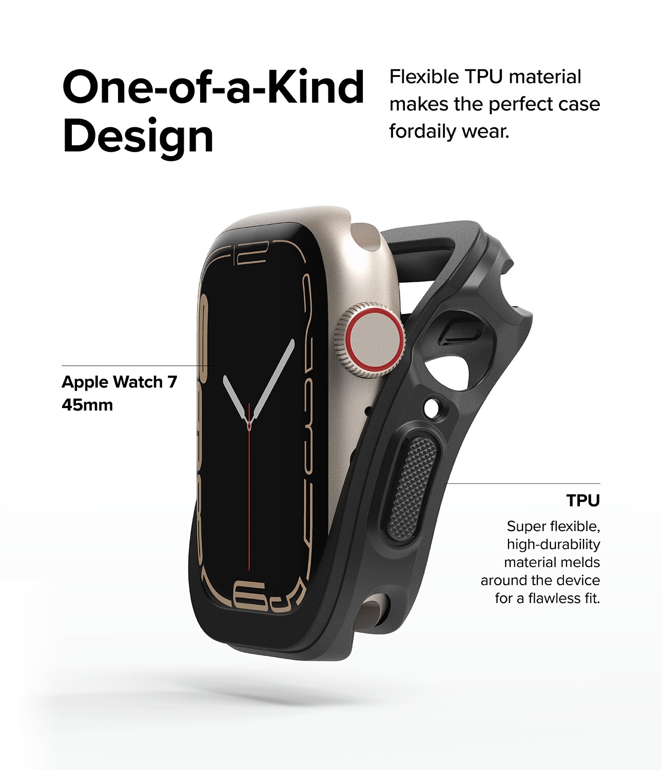 Apple Watch Series 8 45mm Air Sports cover, Black