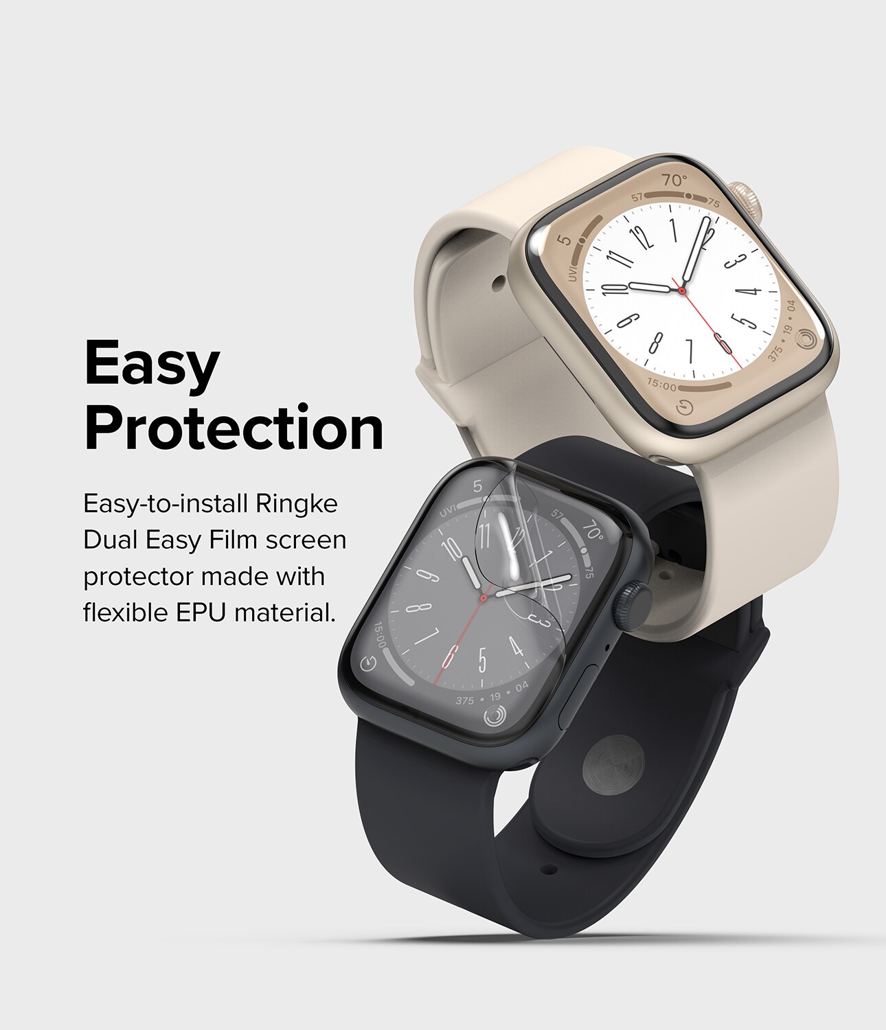 Apple Watch Series 4-6 40mm Skærmbeskytter beskyttelsesfilm - Dual Easy (3-pak)