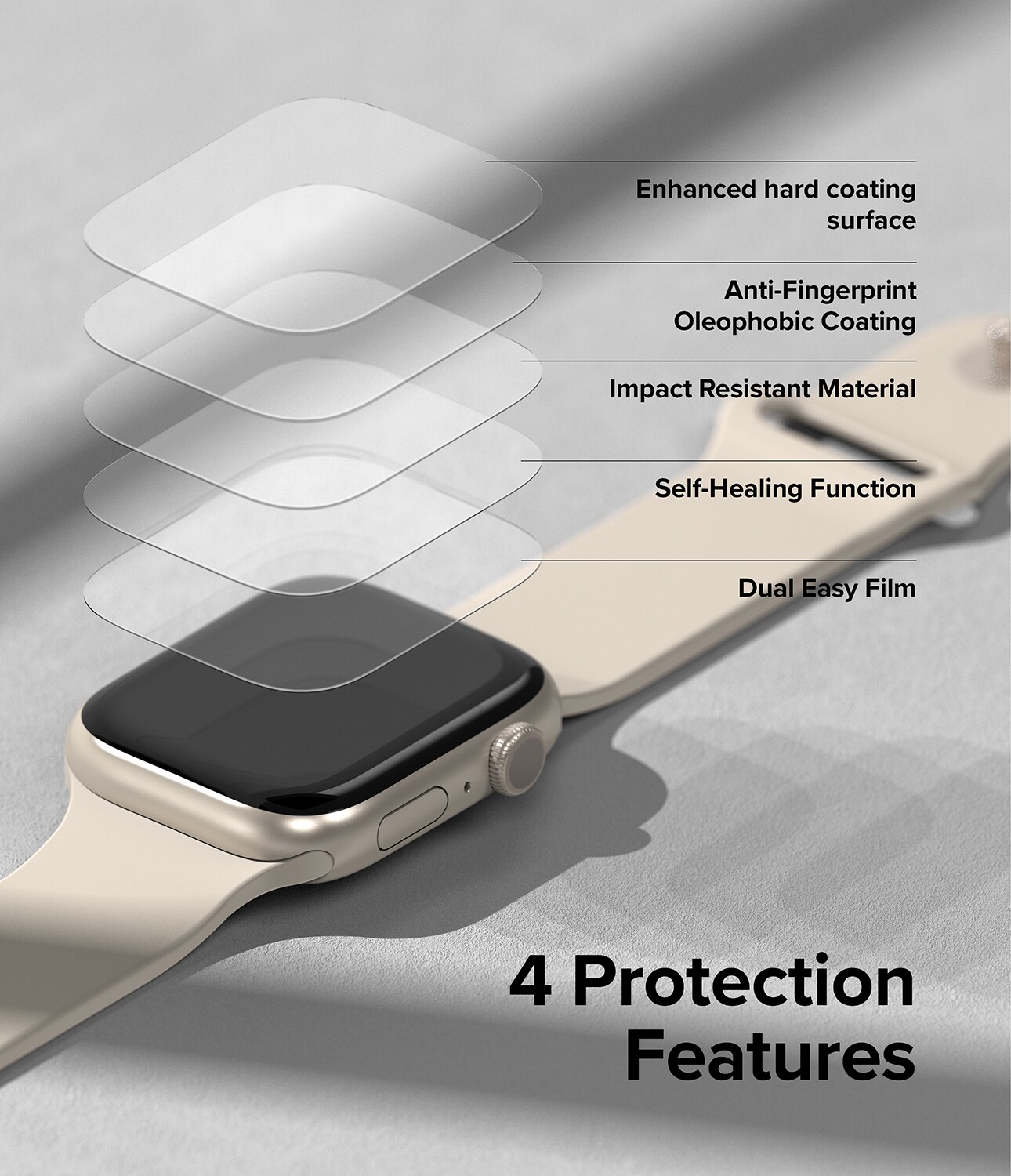 Apple Watch Series 4-6 40mm Skærmbeskytter beskyttelsesfilm - Dual Easy (3-pak)
