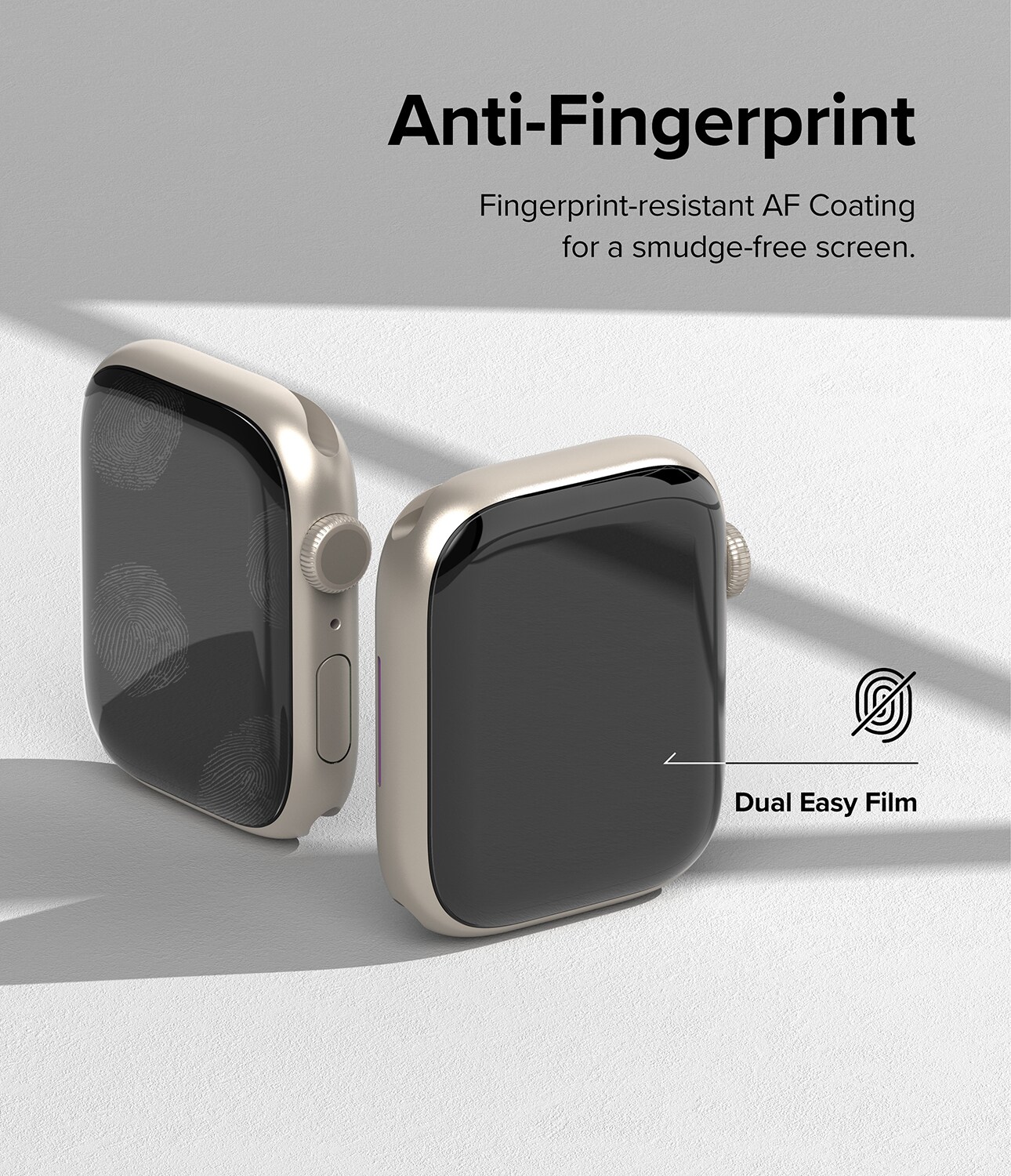Apple Watch Series 9 45mm Skærmbeskytter beskyttelsesfilm - Dual Easy (3-pak)
